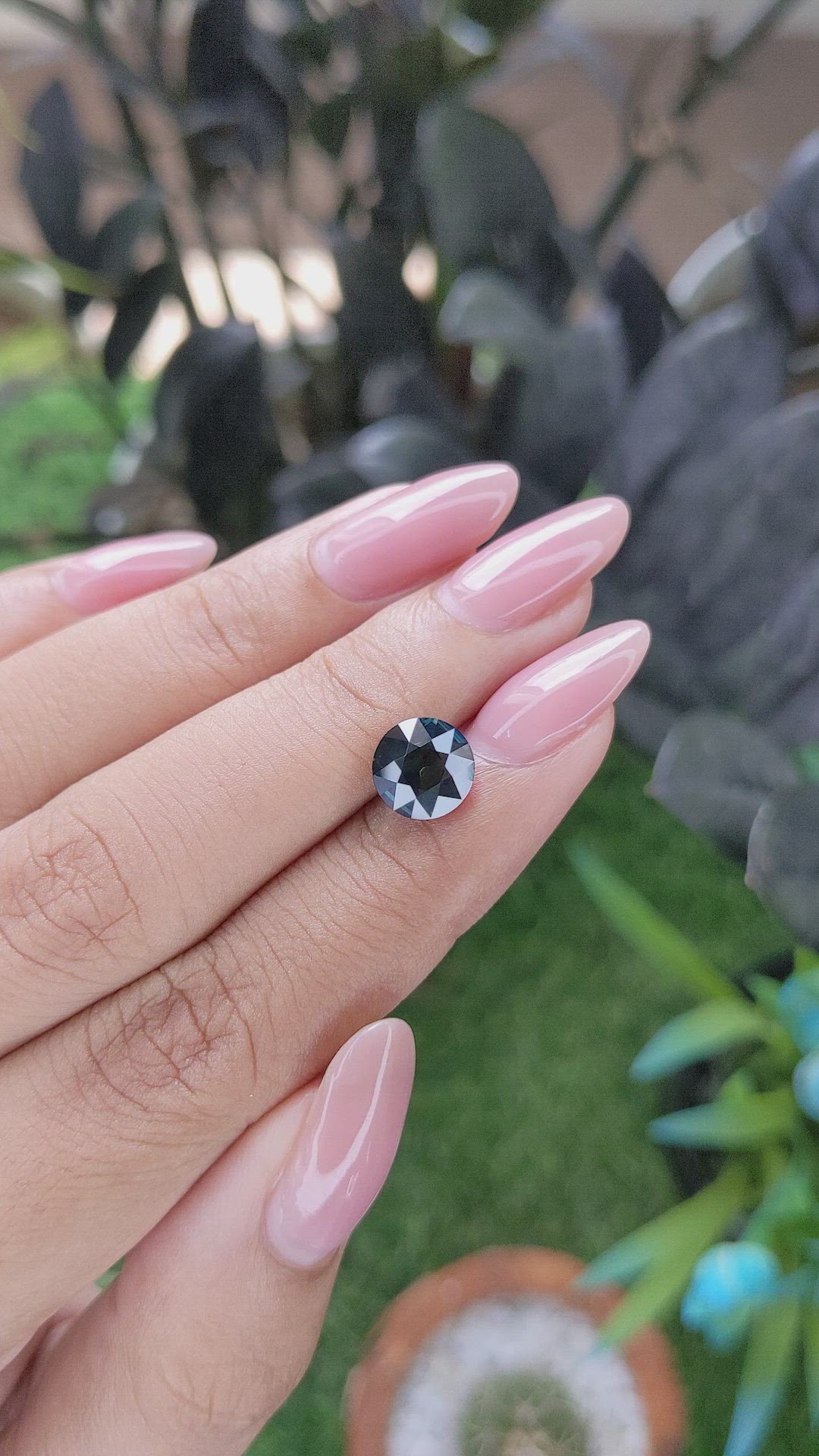2.64 Ct. Bluish Green Sapphire from Madagascar Size Video