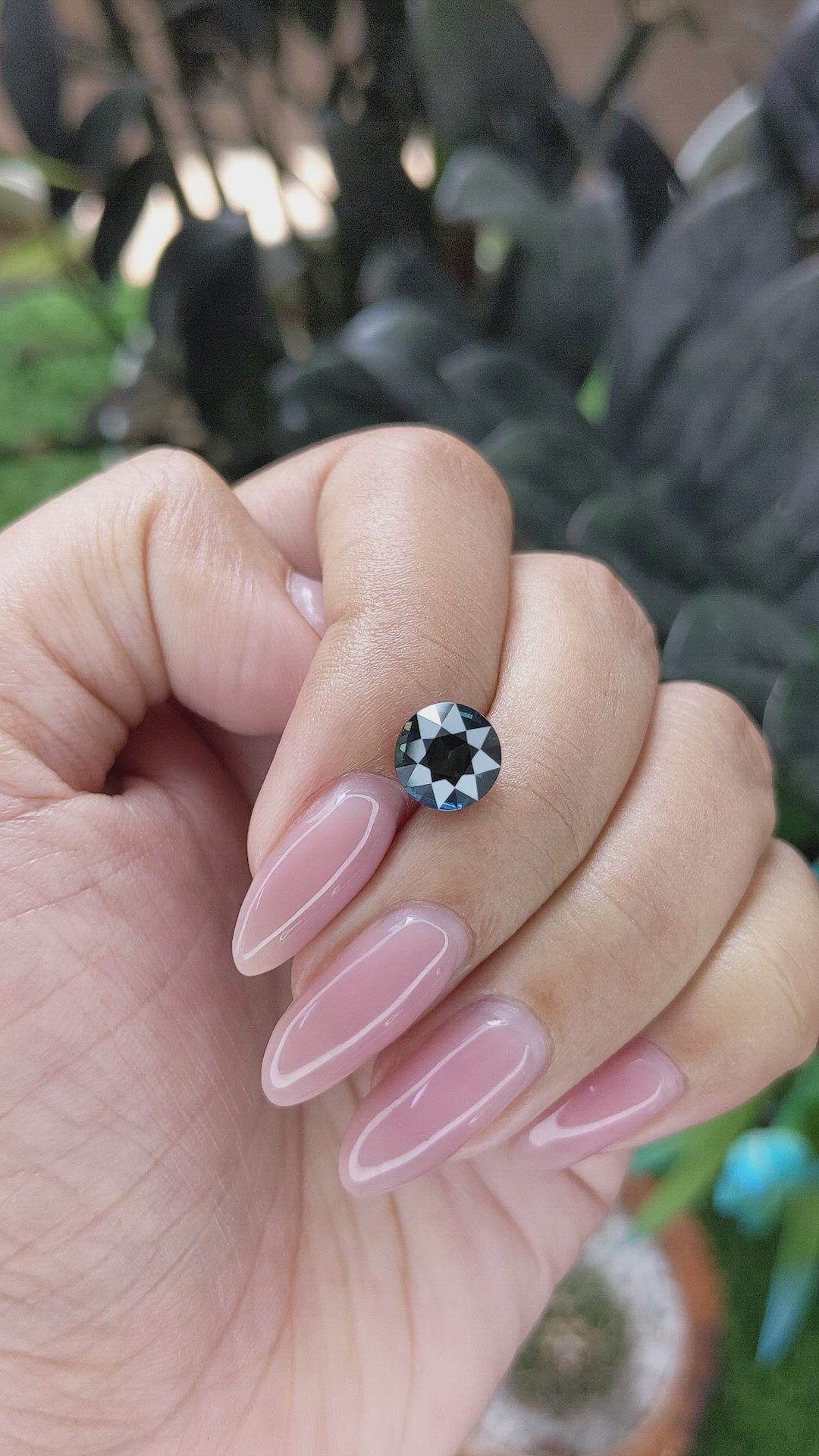 2.64 Ct. Bluish Green Sapphire from Madagascar Size Video