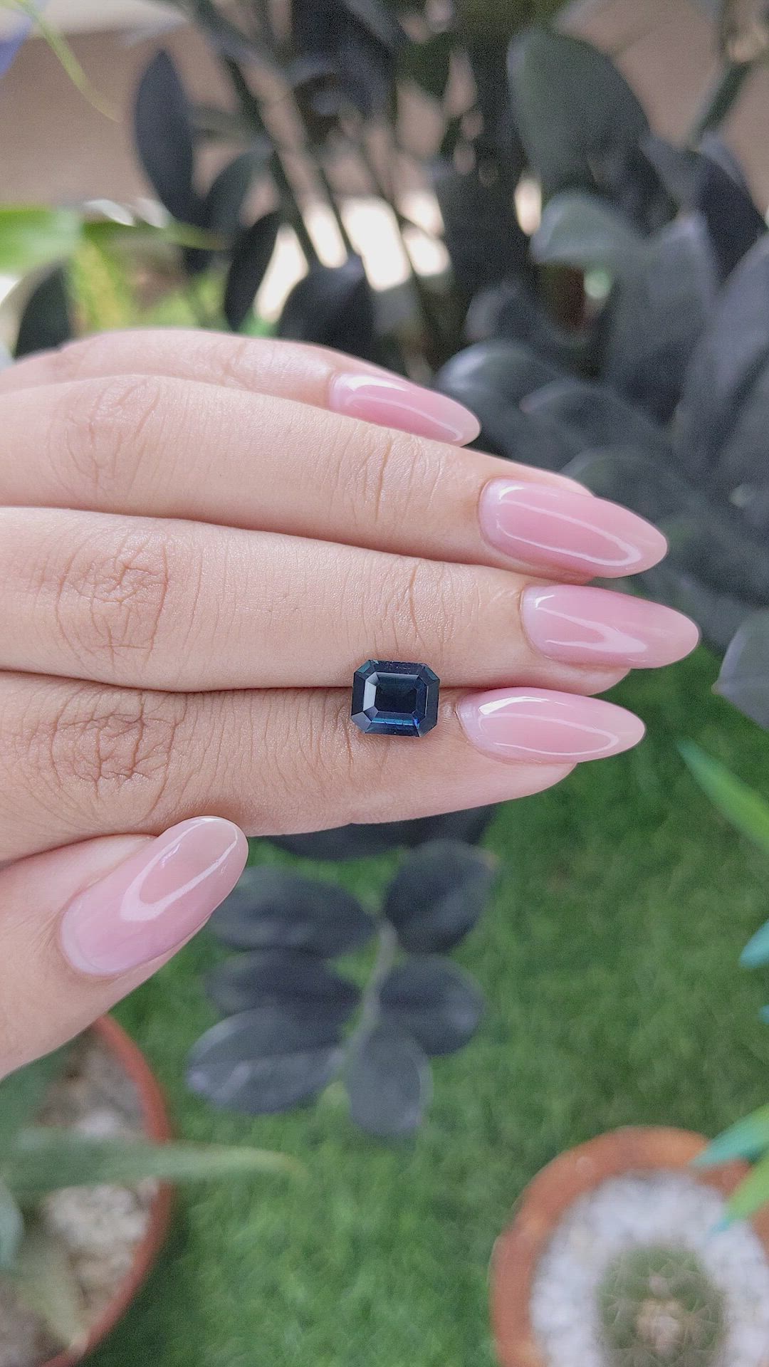 2.62 Ct. Greenish Blue Sapphire from Madagascar Size Video