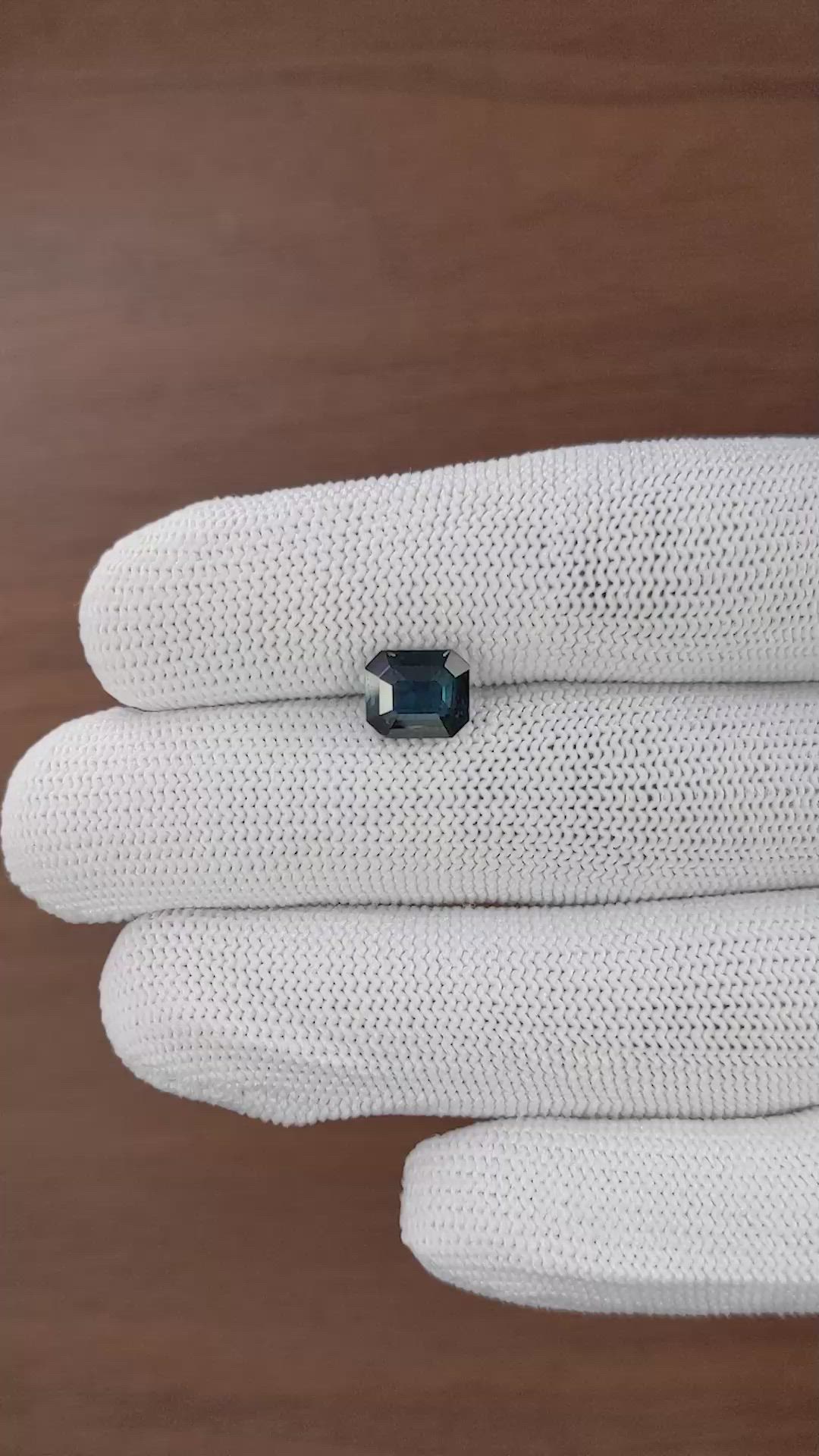2.62 Ct. Greenish Blue Sapphire from Madagascar Size Video
