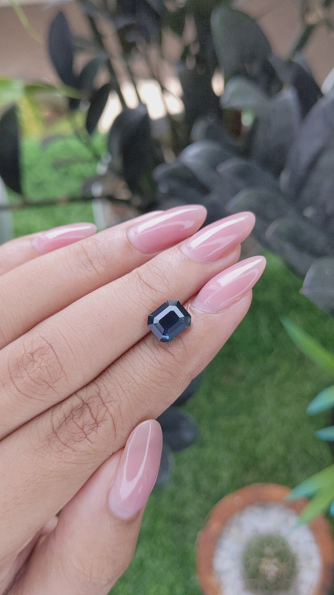 2.62 Ct. Greenish Blue Sapphire from Madagascar Size Video
