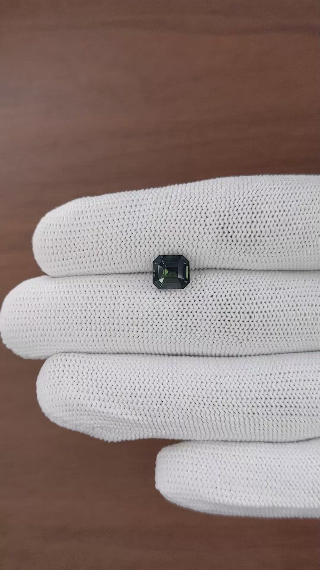 2.26 Ct. Bluish Green Sapphire from Madagascar Size Video