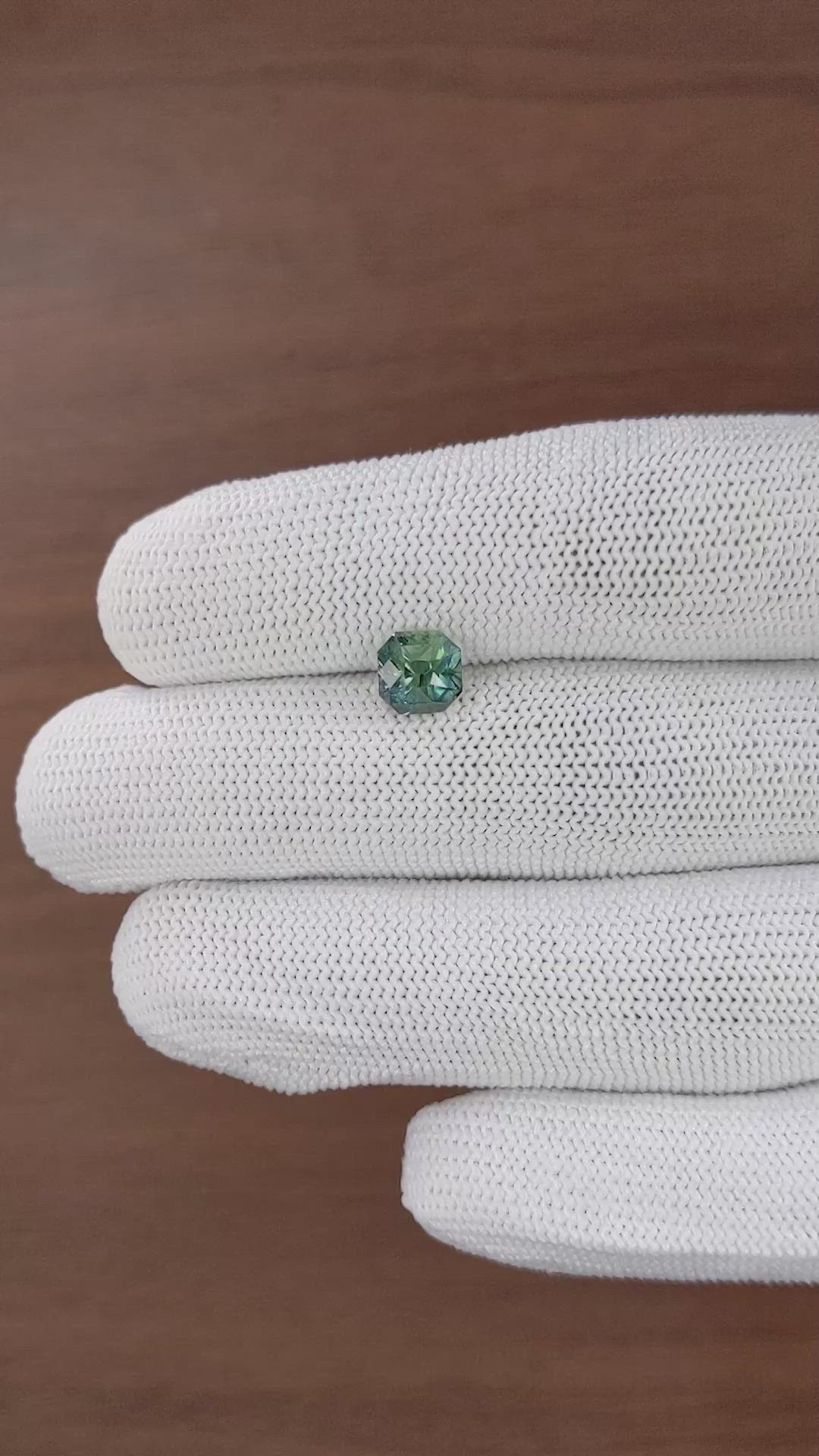 2.00 Ct. Bluish Green Sapphire from Madagascar Size Video