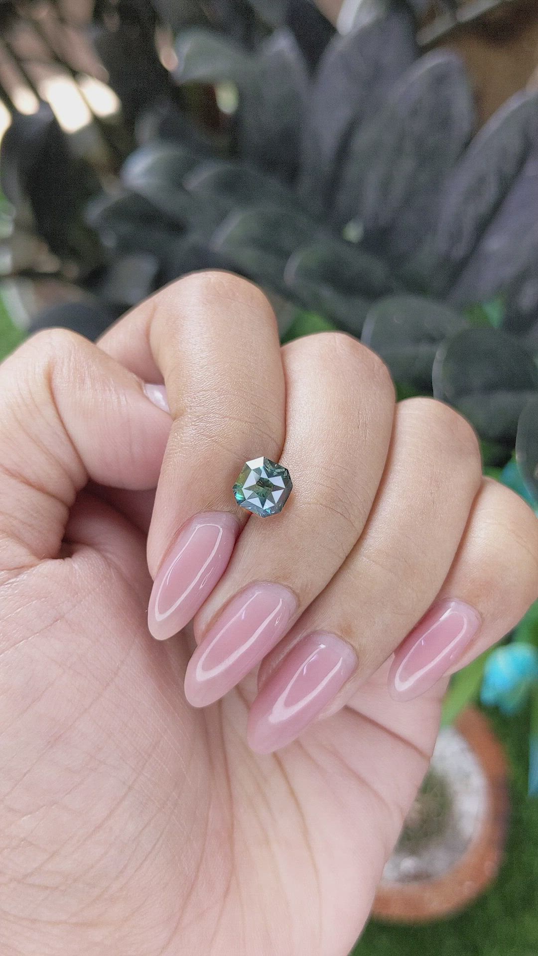 2.00 Ct. Bluish Green Sapphire from Madagascar Size Video