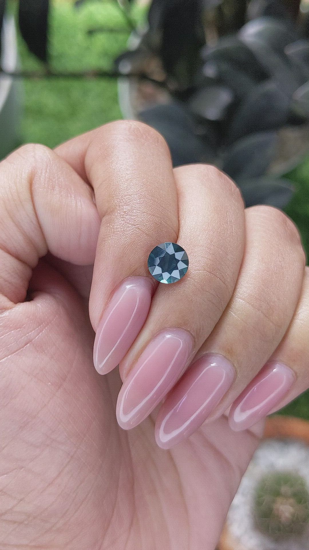 1.72 Ct. Greenish Blue Sapphire from Madagascar Size Video