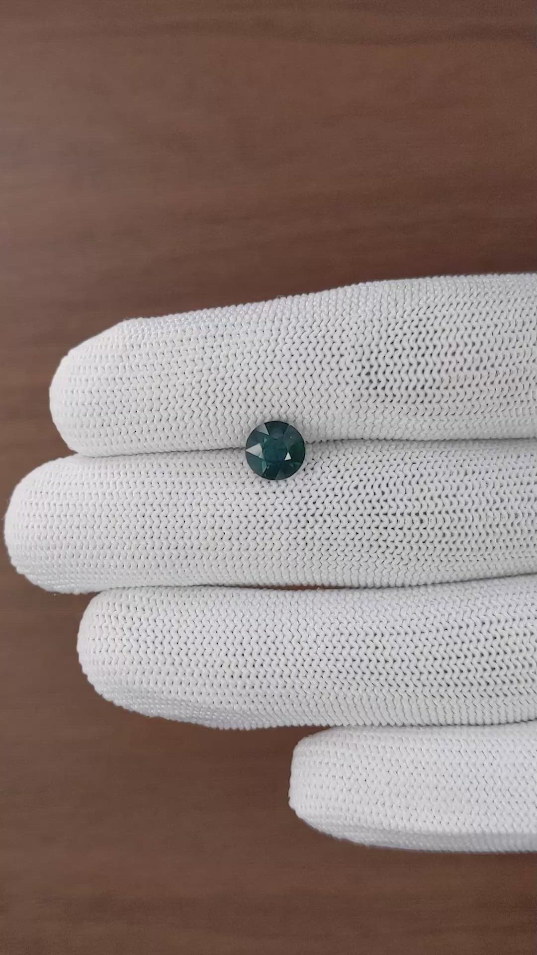 1.72 Ct. Greenish Blue Sapphire from Madagascar Size Video