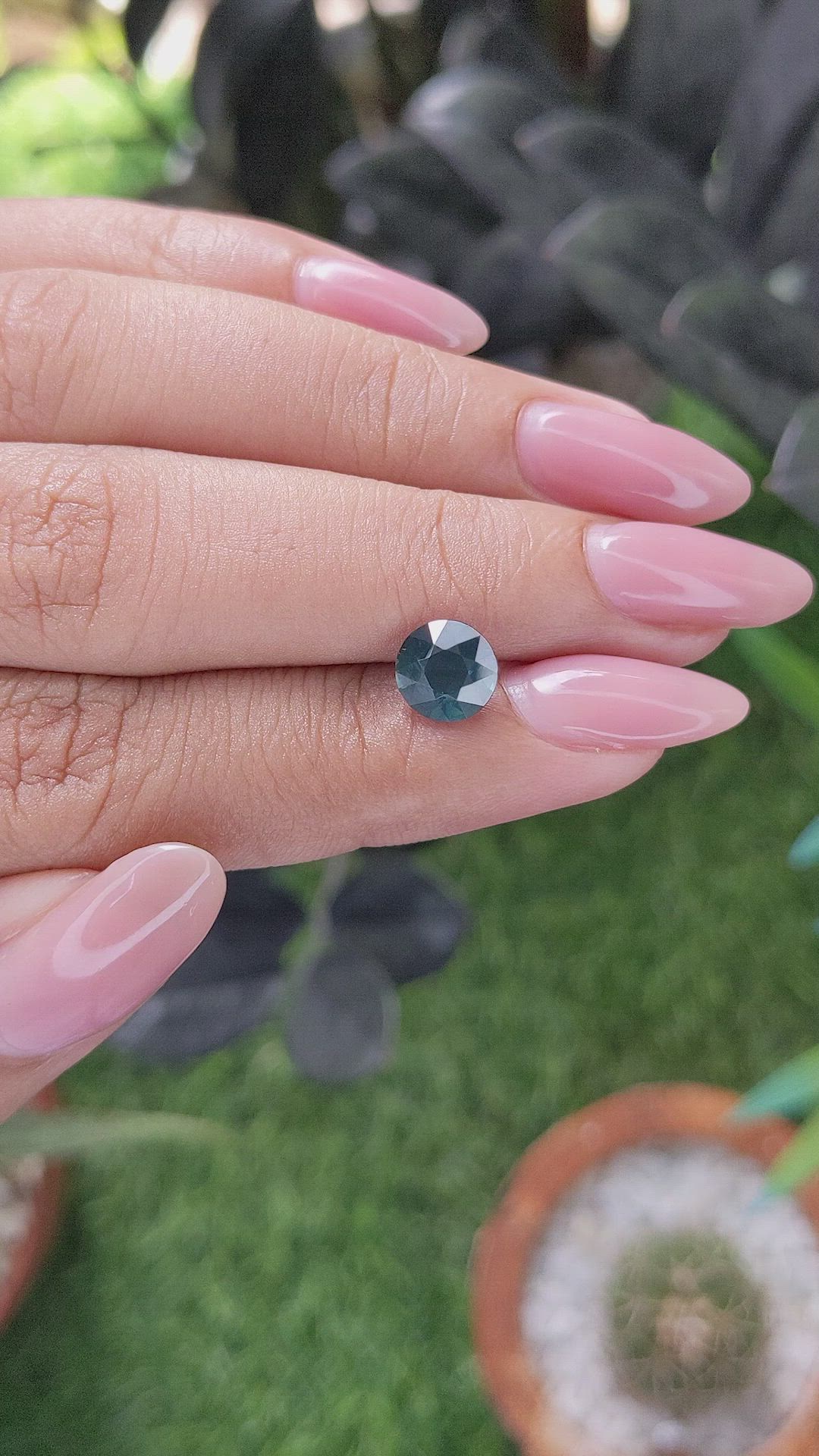 1.72 Ct. Greenish Blue Sapphire from Madagascar Size Video