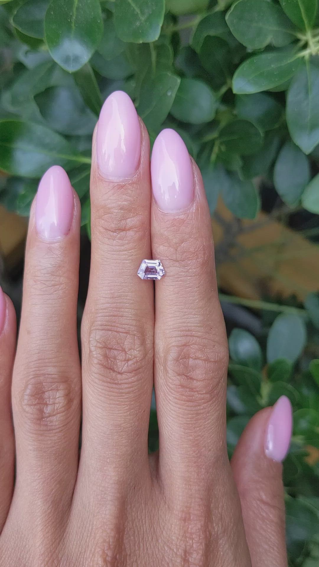 0.63 Ct. Purple Sapphire from Ceylon (Sri Lanka) Size Video