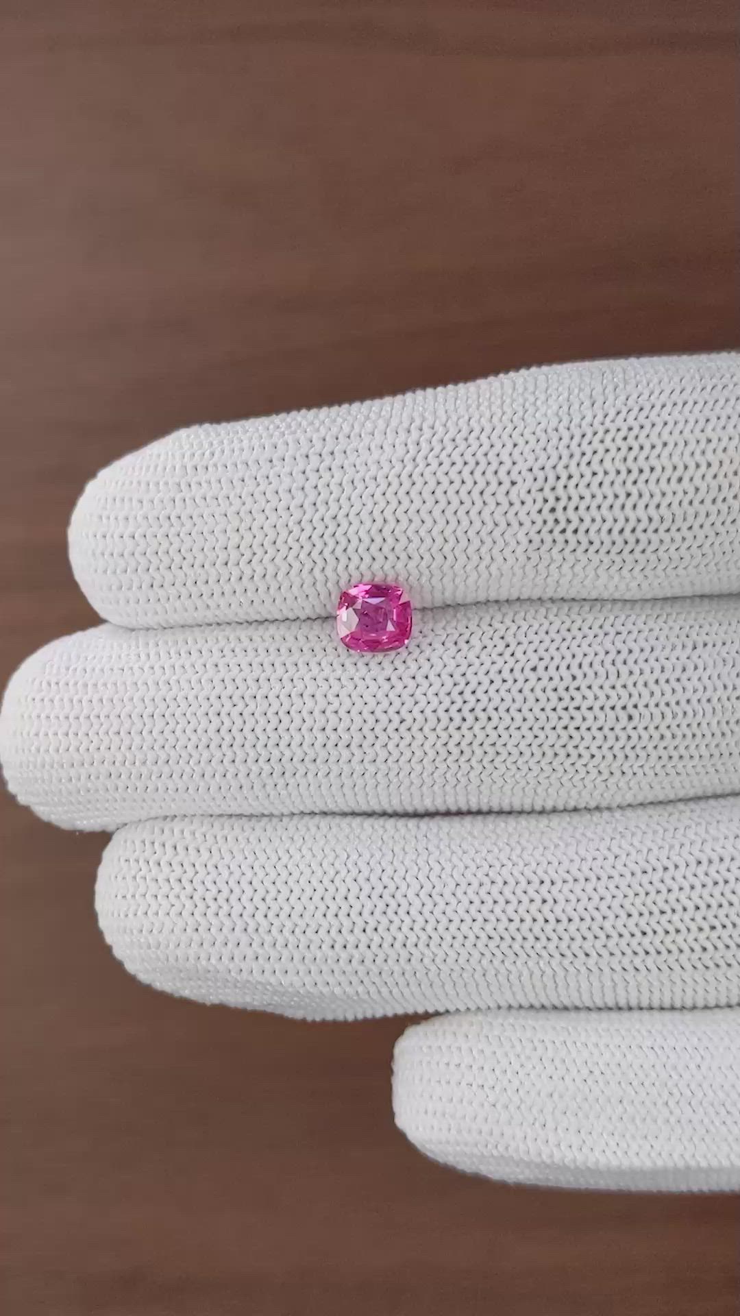 1.02 Ct. Pink Sapphire from Tanzania Size Video
