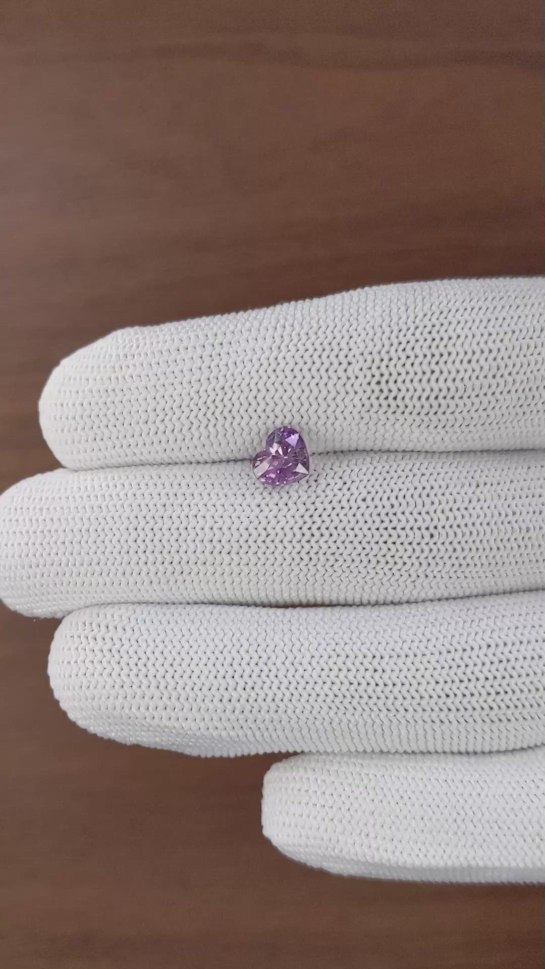 1.50 Ct. Pinkish Purple Sapphire from Ceylon (Sri Lanka) Size Video