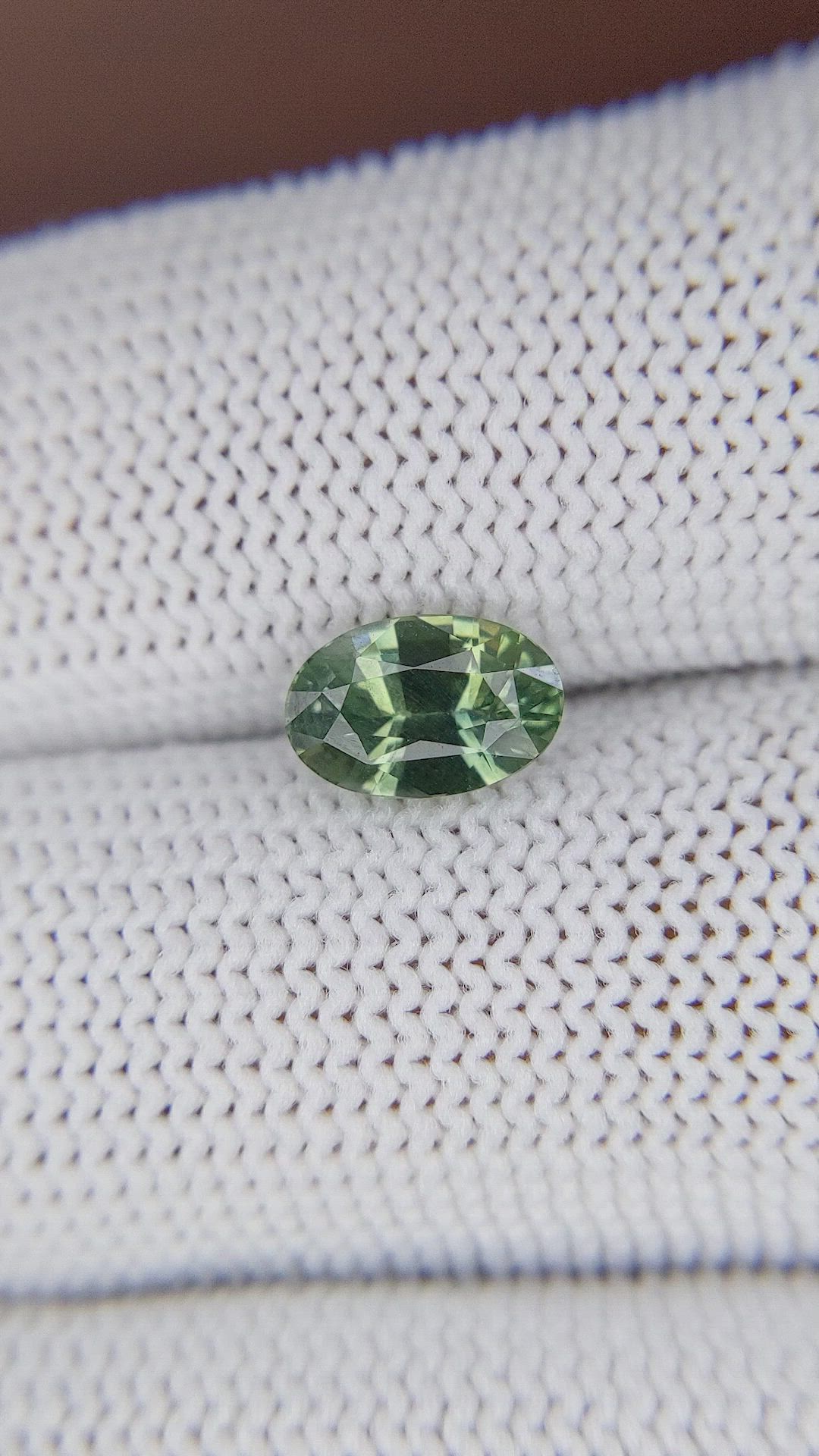 1.60 Ct. Bluish Green Sapphire from Madagascar Size Video