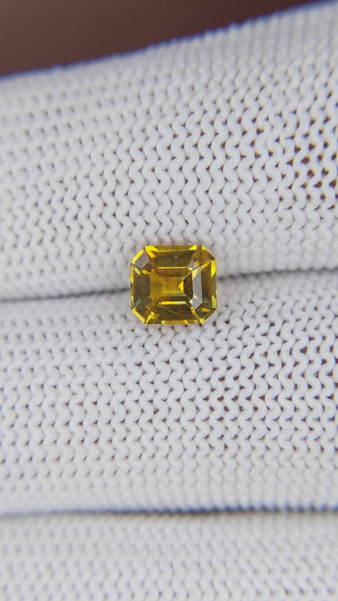 1.30 Ct. Orangish Yellow Sapphire from Madagascar Size Video