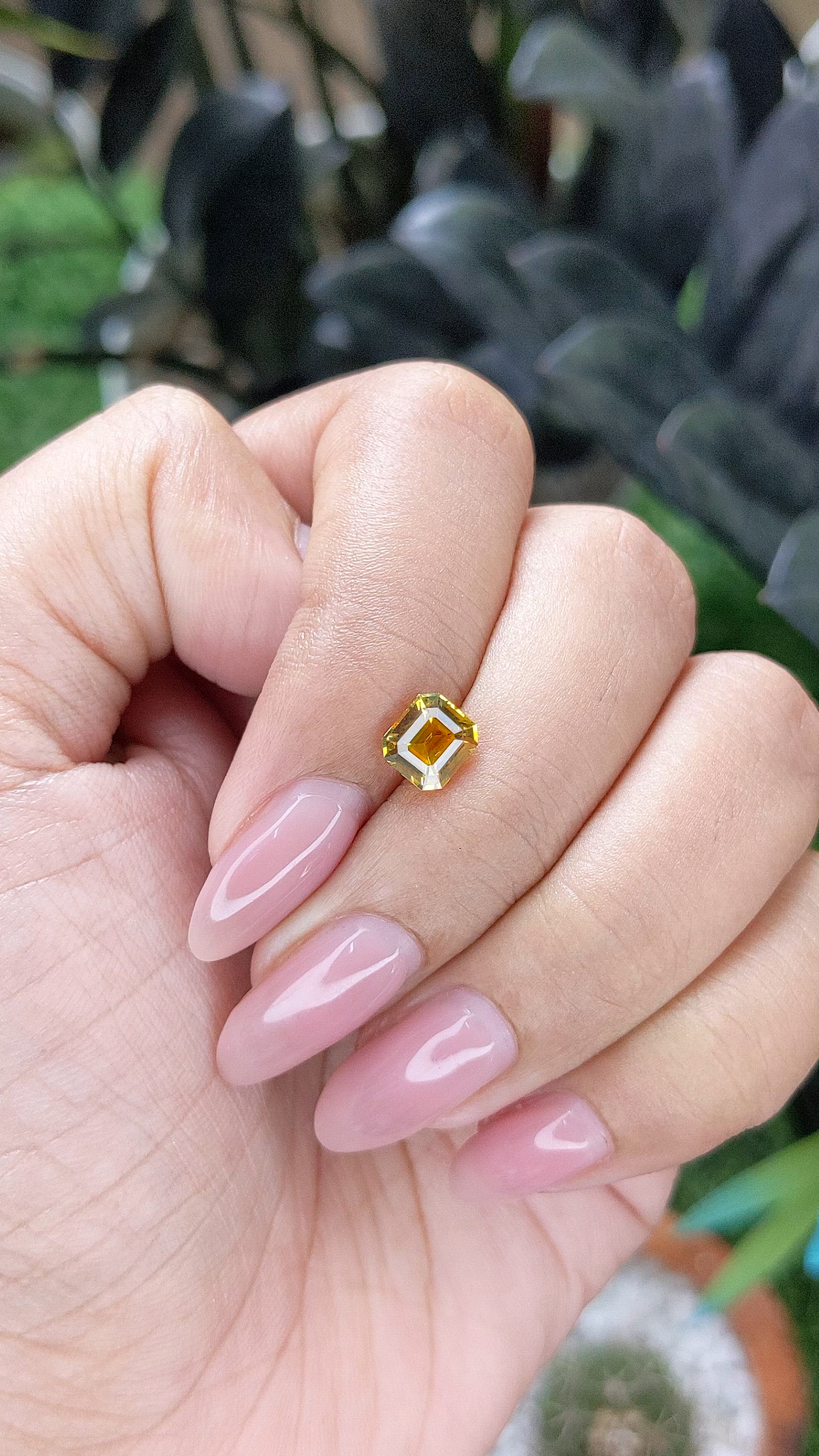 1.30 Ct. Orangish Yellow Sapphire from Madagascar Size Video