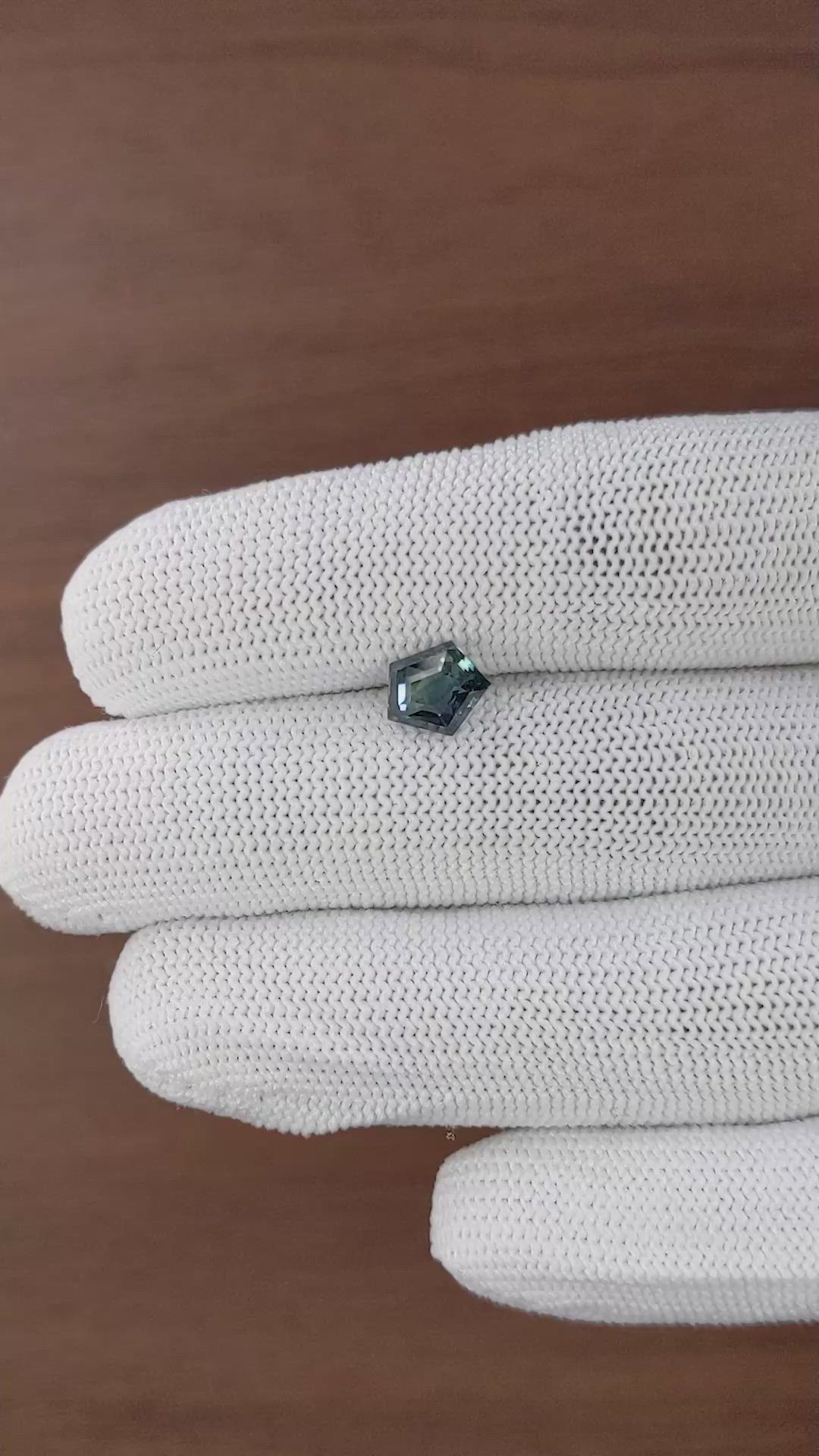 1.79 Ct. Greenish Blue Sapphire from Madagascar Size Video