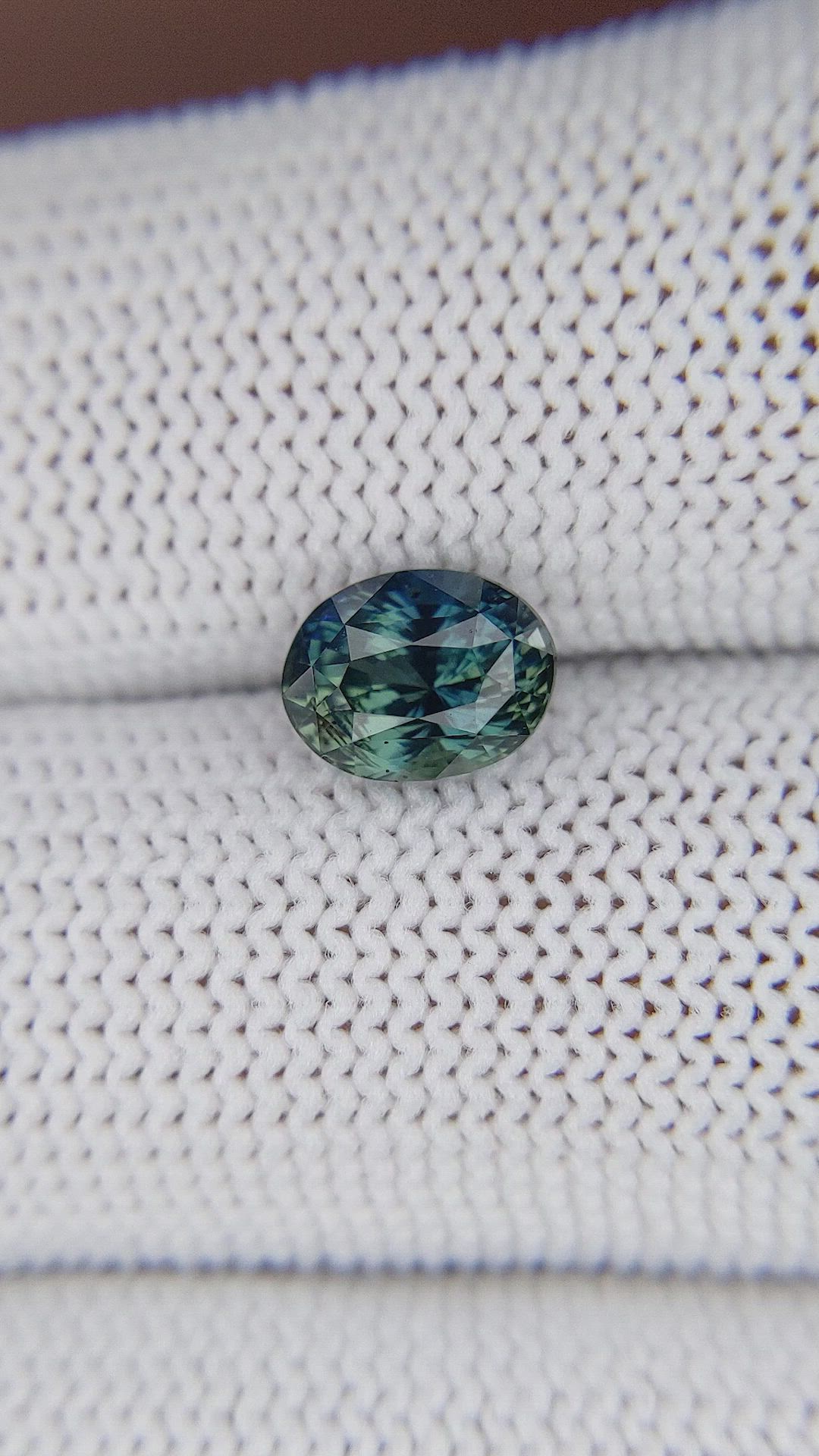 2.03 Ct. Greenish Blue Sapphire from Madagascar Size Video