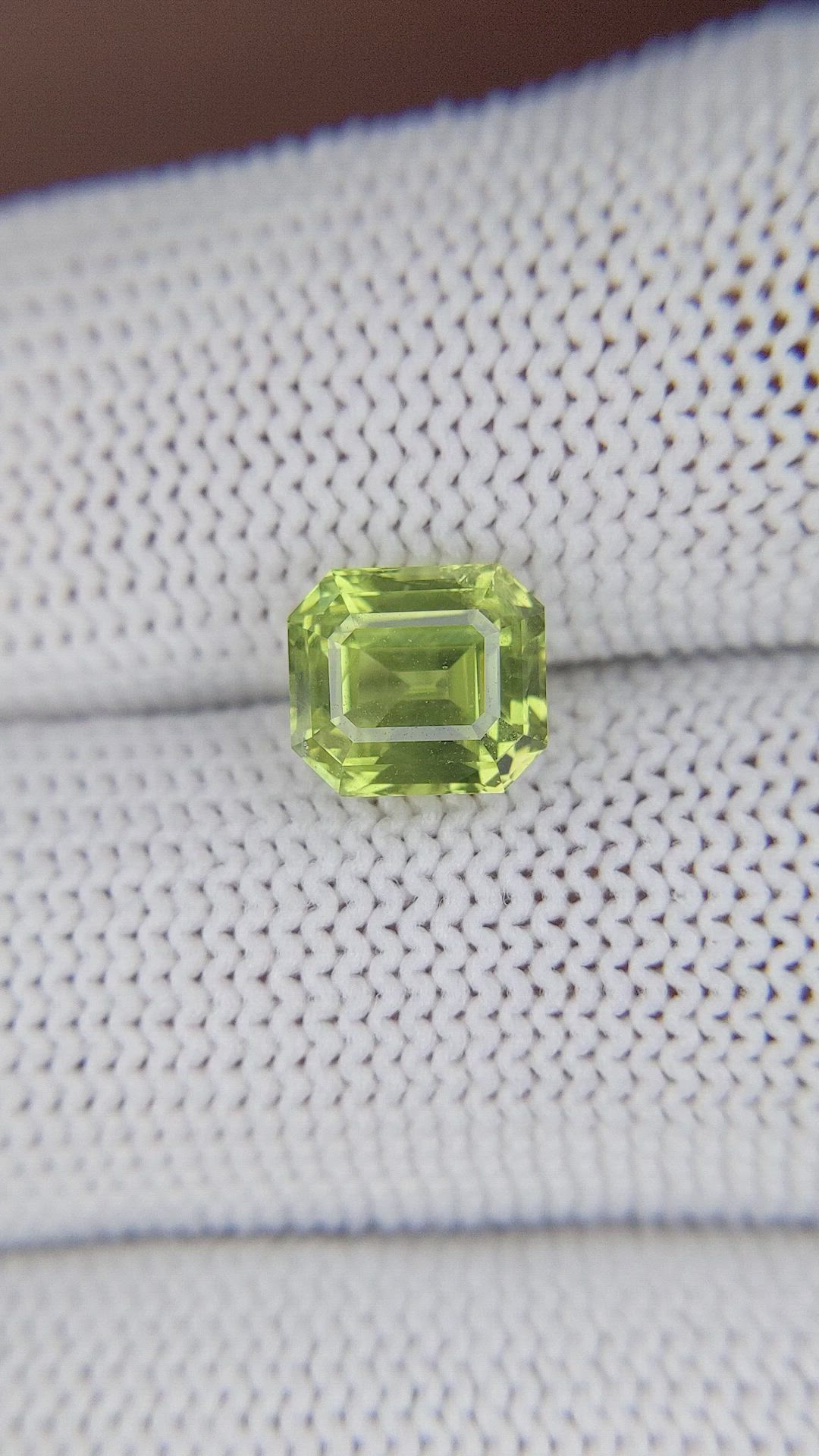 3.02 Ct. Yellowish Green Sapphire from Madagascar Size Video