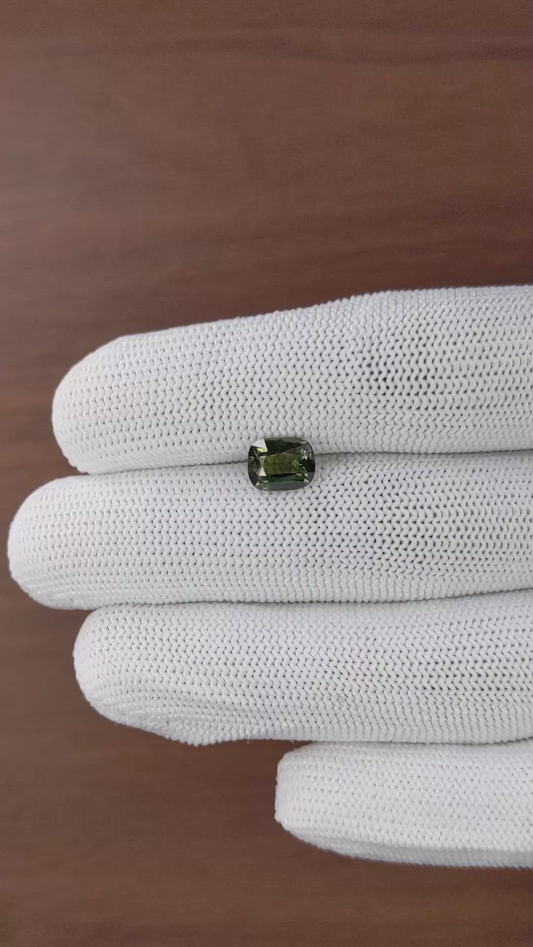 1.99 Ct. Yellowish Green Sapphire from Madagascar Size Video