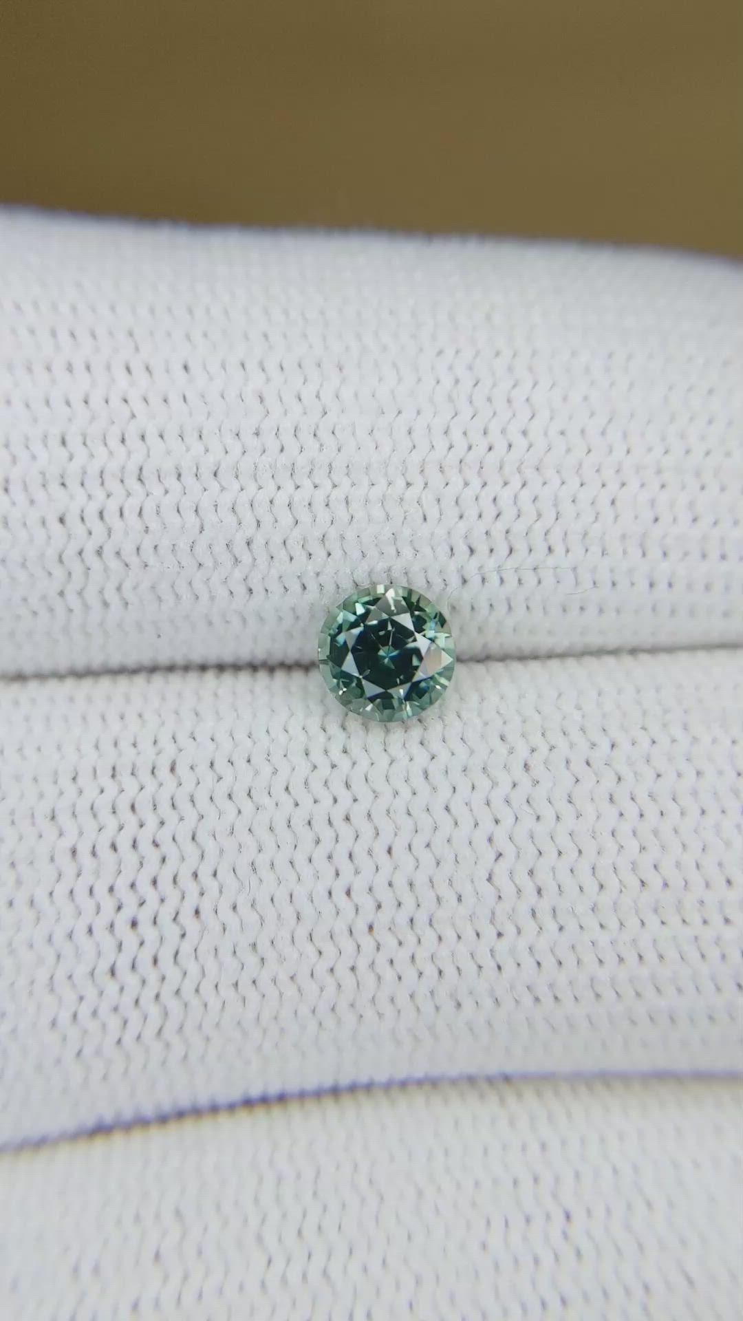 0.92 Ct. Bluish Green Sapphire from Montana Size Video