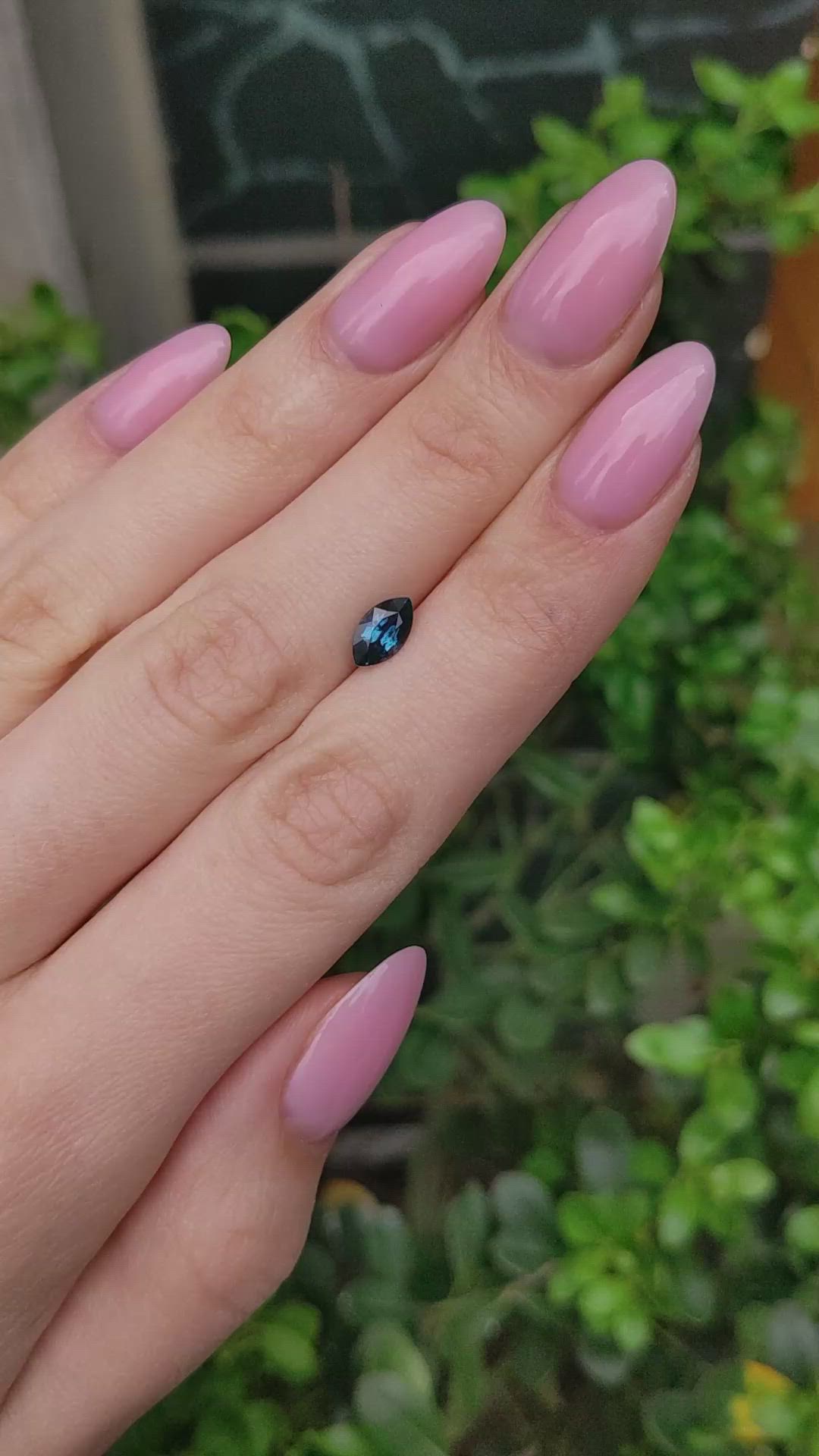 0.97 Ct. Bluish Green Sapphire from Montana Size Video