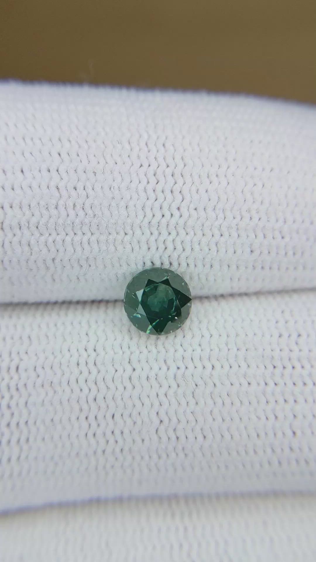 0.99 Ct. Bluish Green Sapphire from Montana Size Video