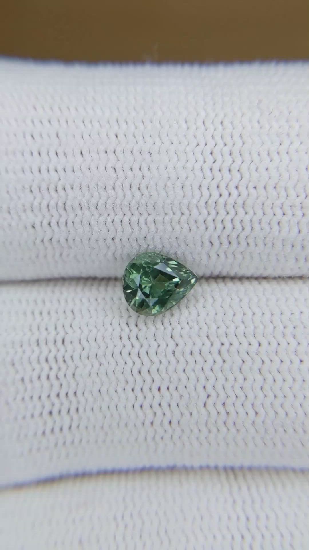 0.98 Ct. Bluish Green Sapphire from Montana Size Video