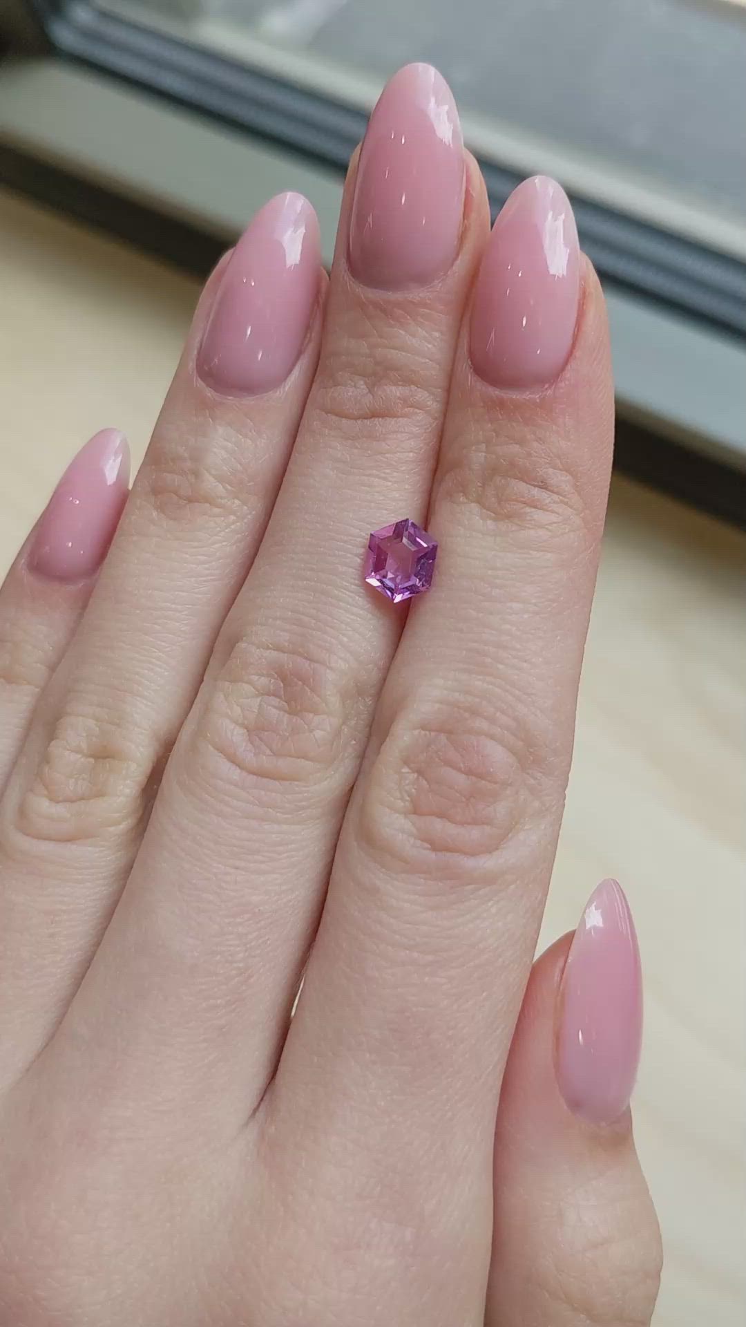 1.29 Ct. Pink Sapphire from Madagascar Size Video