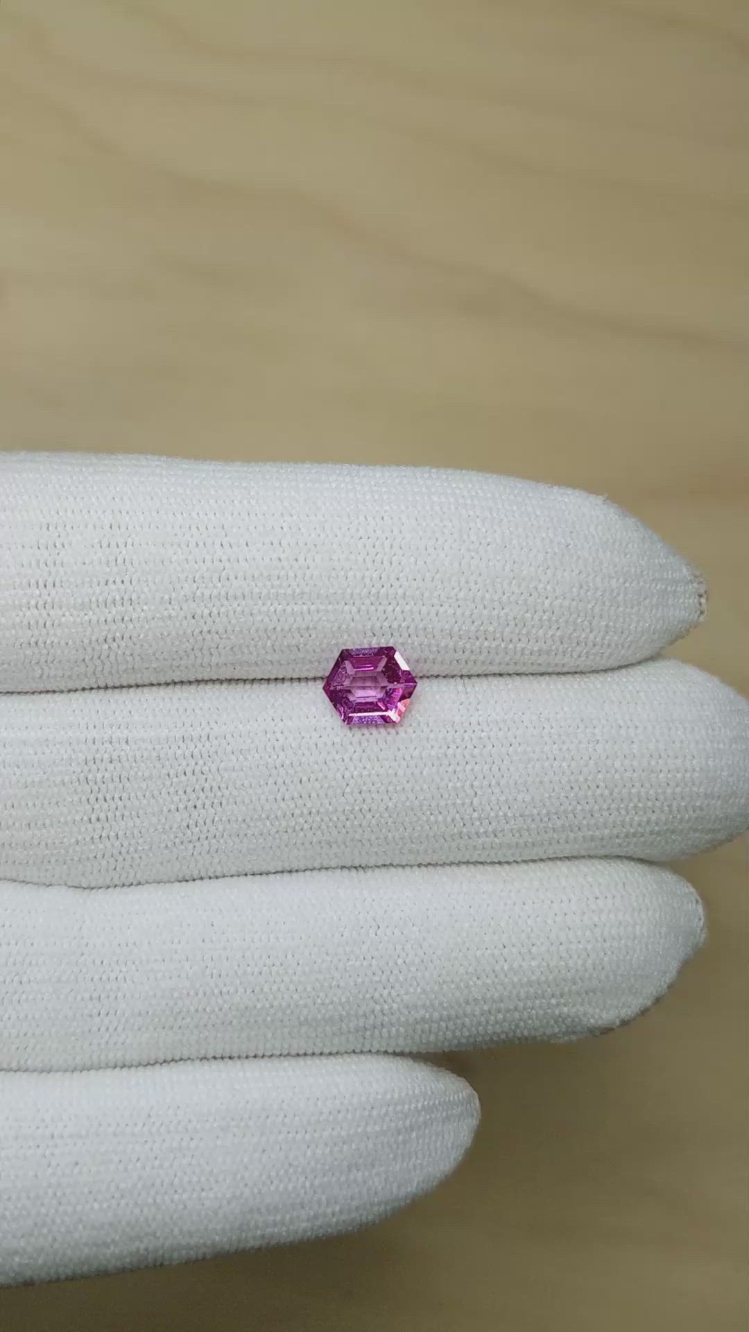 1.29 Ct. Pink Sapphire from Madagascar Size Video