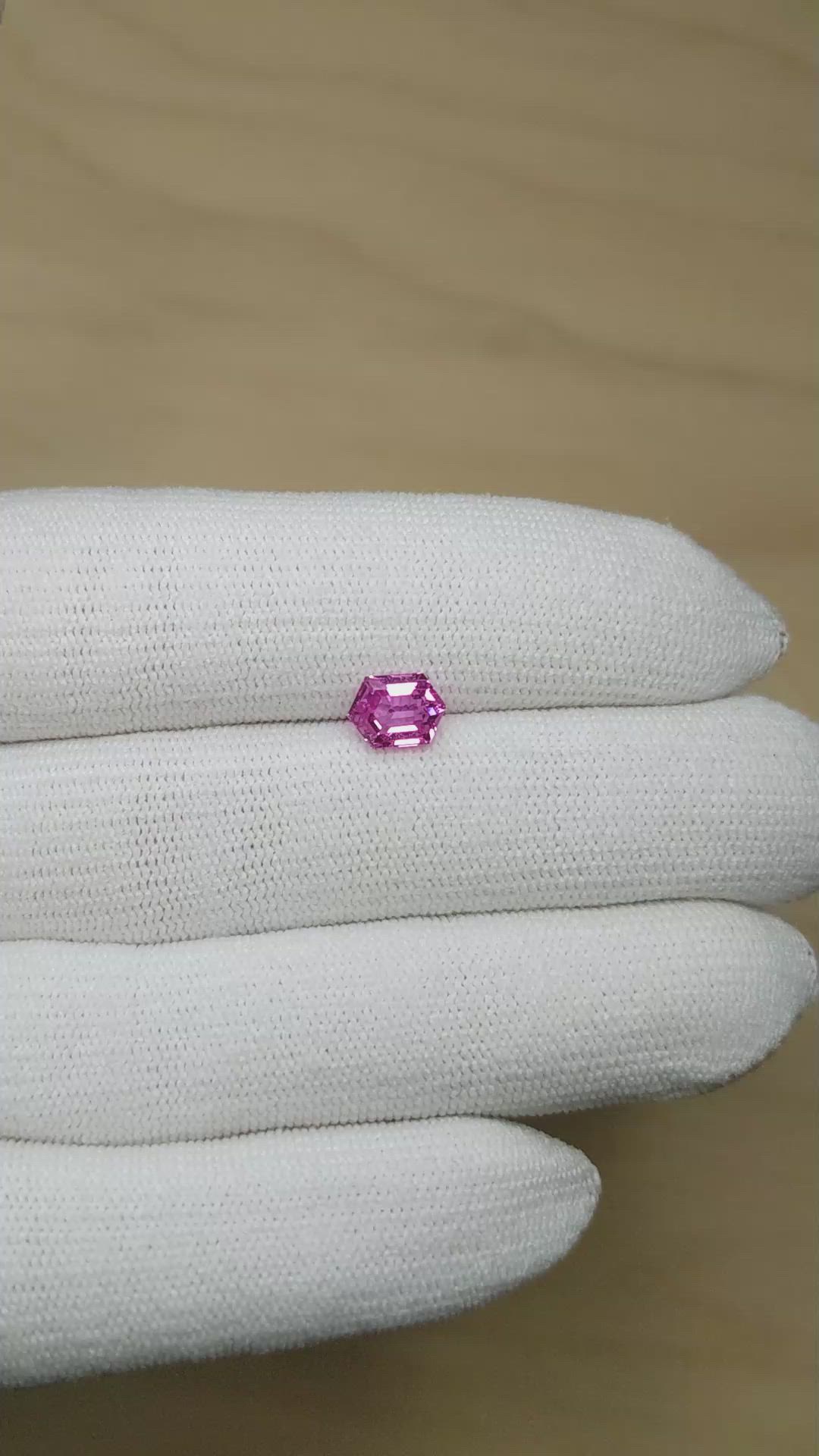 1.53 Ct. Pink Sapphire from Madagascar Size Video