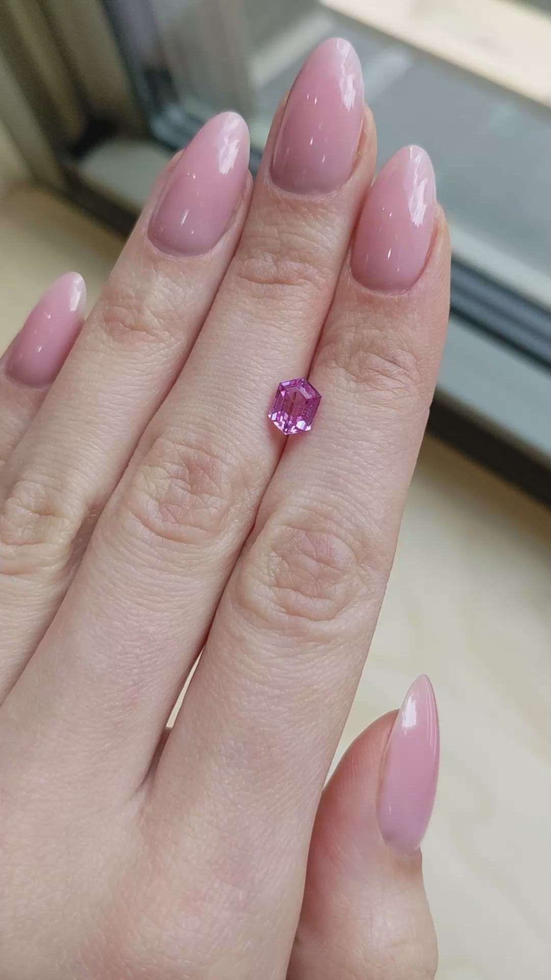 1.53 Ct. Pink Sapphire from Madagascar Size Video