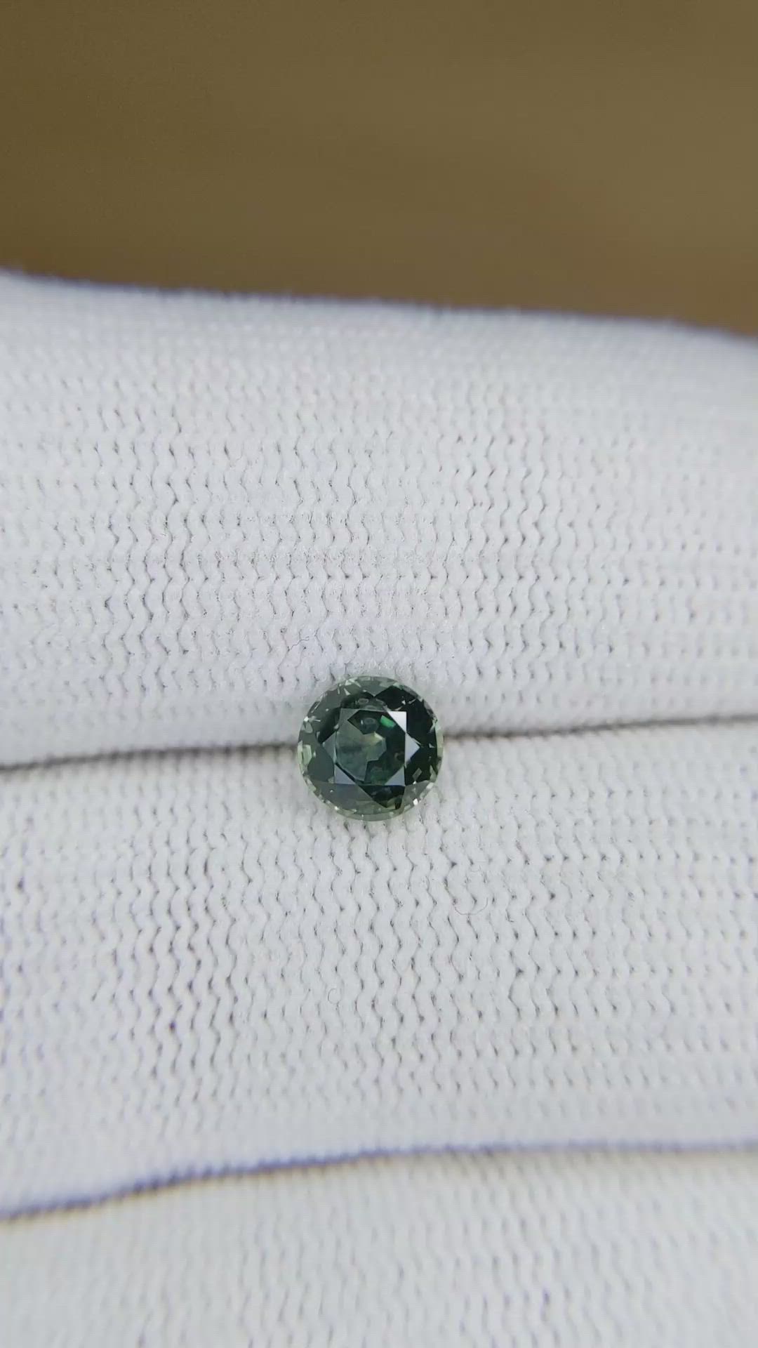 0.97 Ct. Bluish Green Sapphire from Montana Size Video
