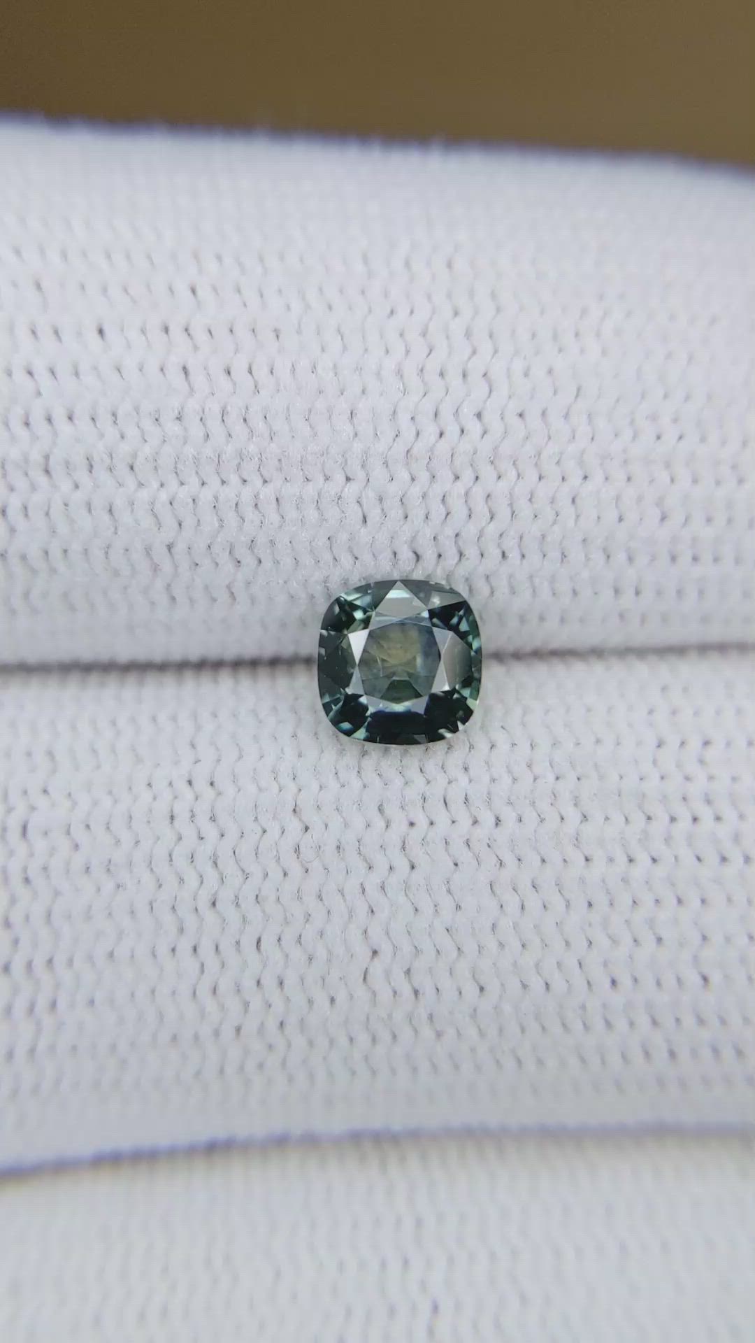 0.94 Ct. Bluish Green Sapphire from Montana Size Video