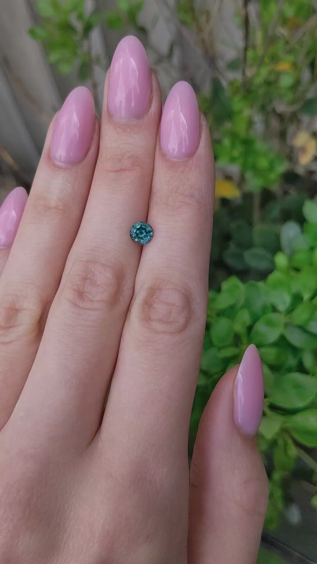 0.99 Ct. Greenish Blue Sapphire from Montana Size Video