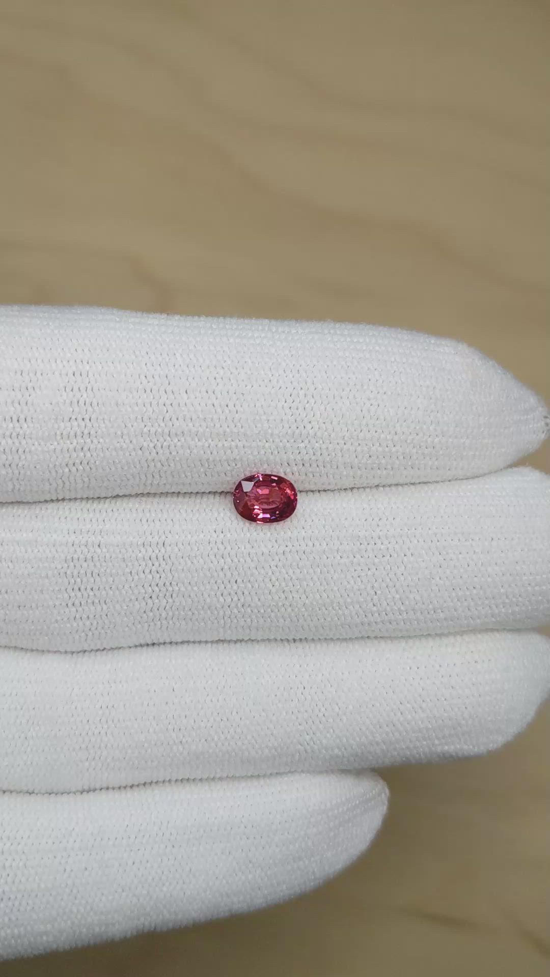 1.05 Ct. Pink Sapphire from Madagascar Size Video