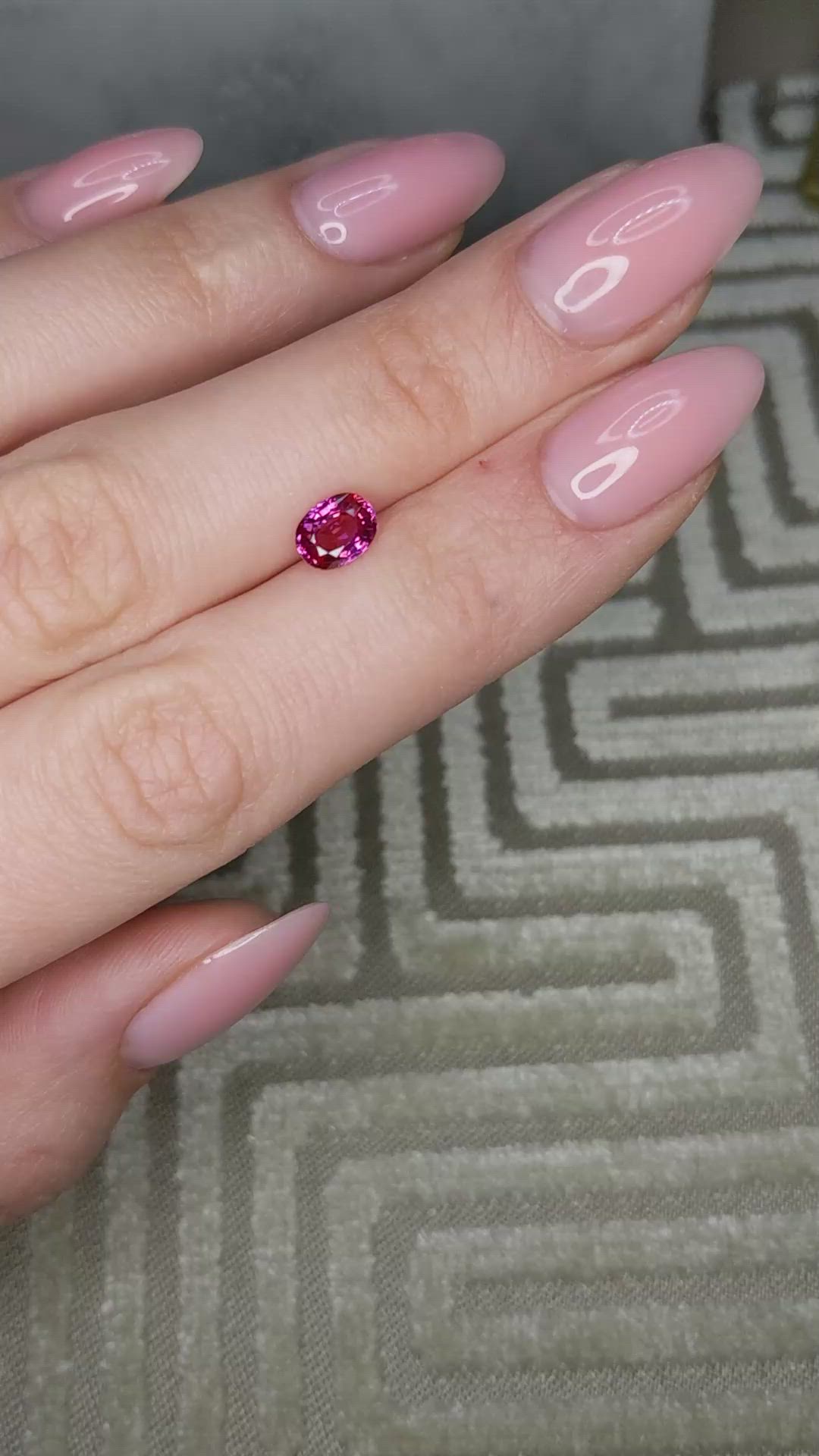 1.05 Ct. Pink Sapphire from Madagascar Size Video