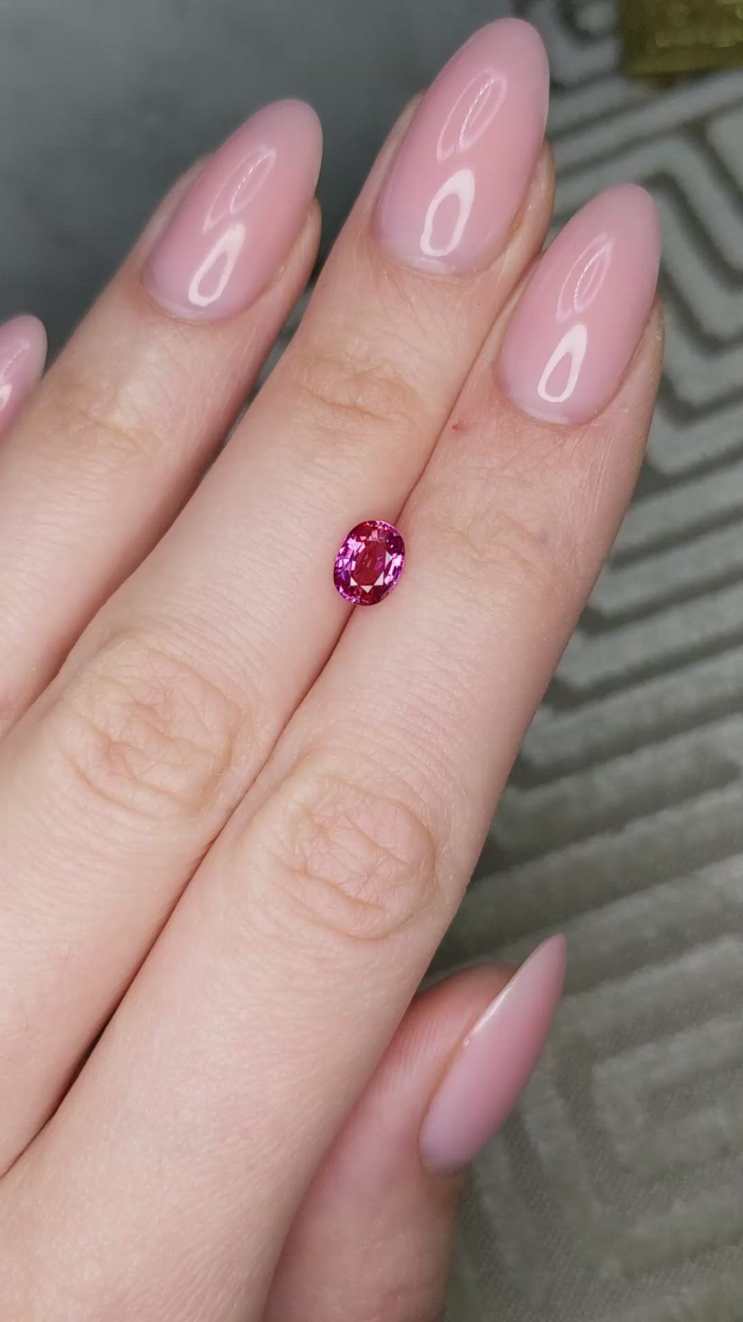 1.05 Ct. Pink Sapphire from Madagascar Size Video