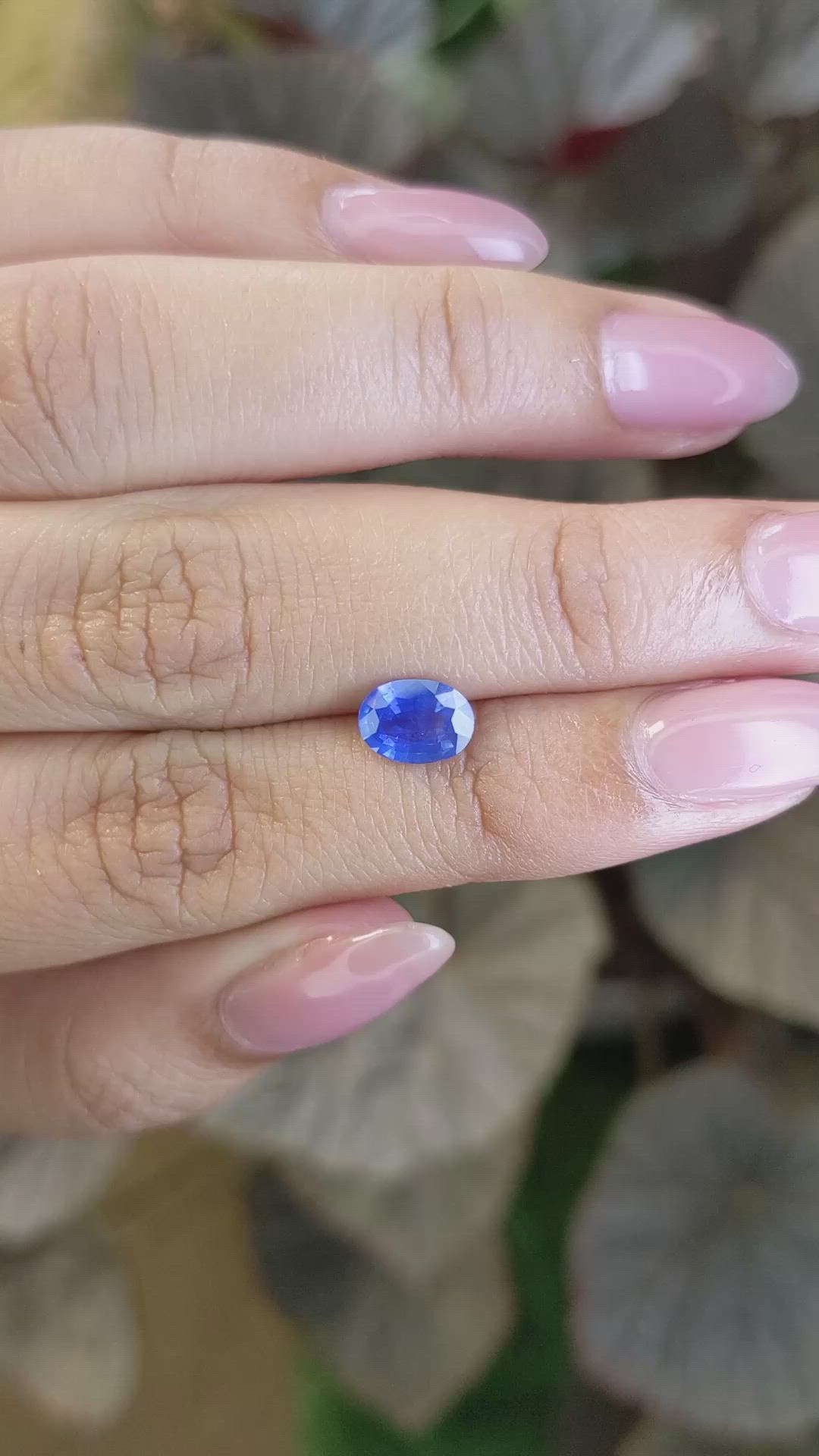 1.13 Ct. Blue Sapphire from Ceylon (Sri Lanka) Size Video