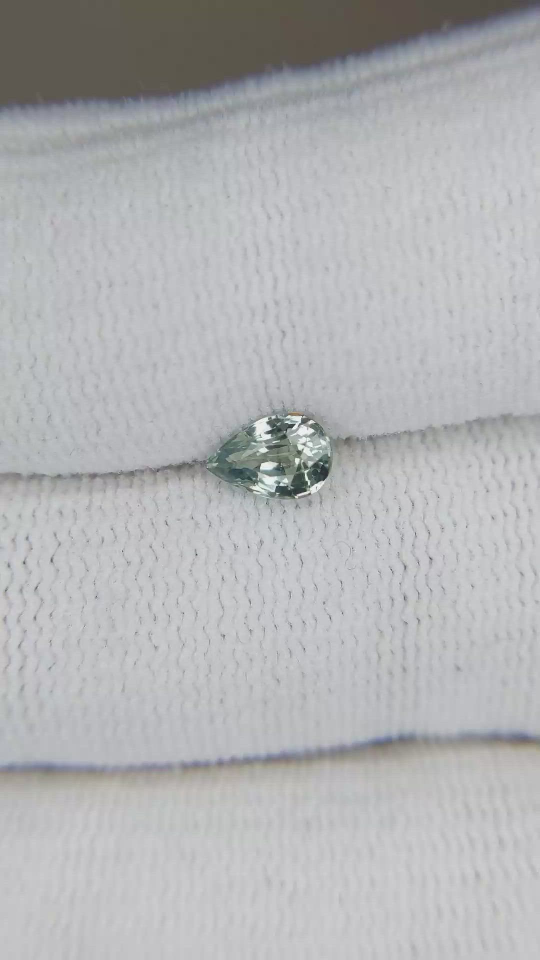 0.70 Ct. Green Sapphire from Ceylon (Sri Lanka) Size Video