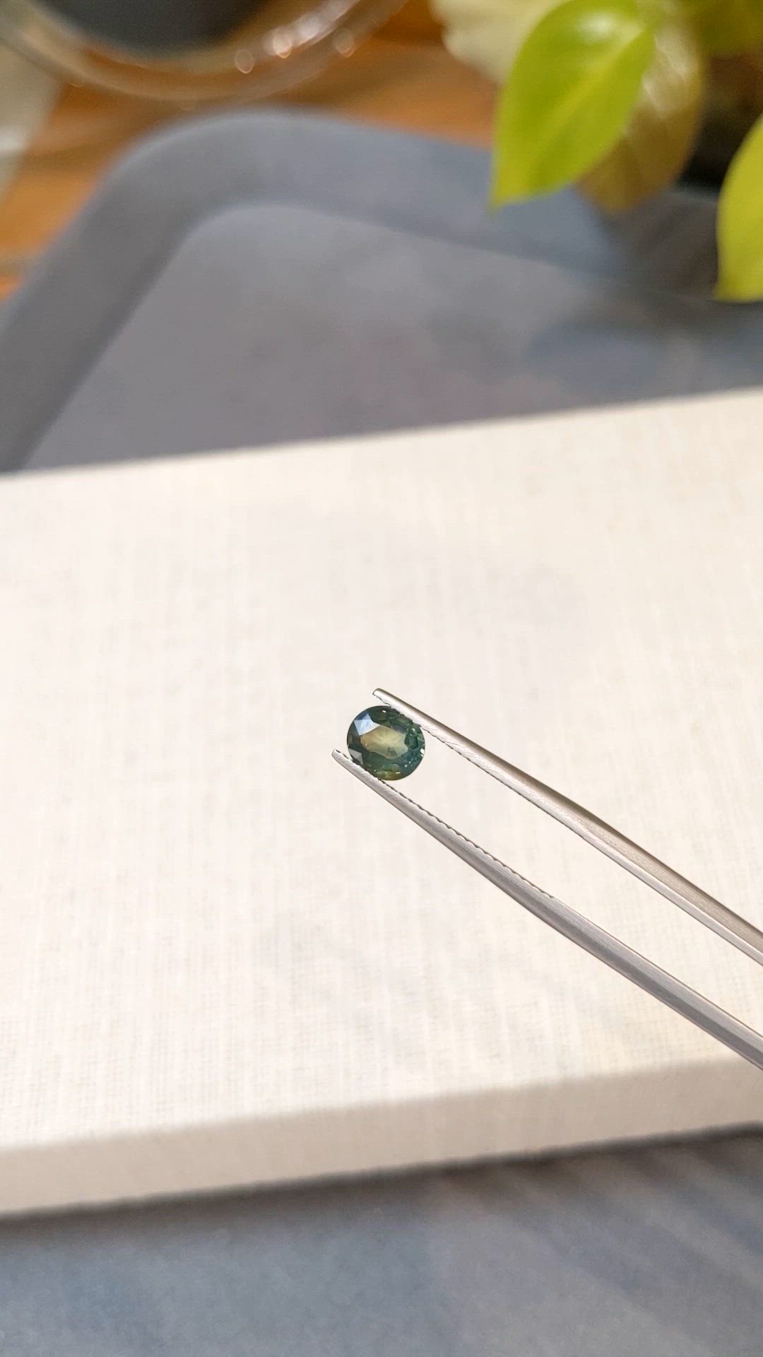0.90 Ct. Bluish Green Sapphire from Ceylon (Sri Lanka) Size Video
