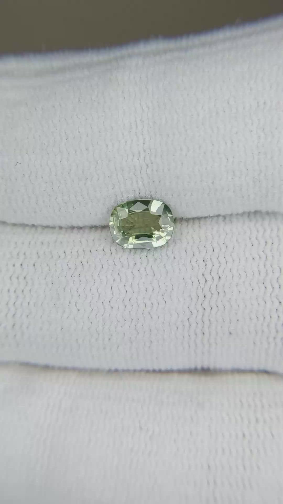 0.85 Ct. Green Sapphire from Ceylon (Sri Lanka) Size Video