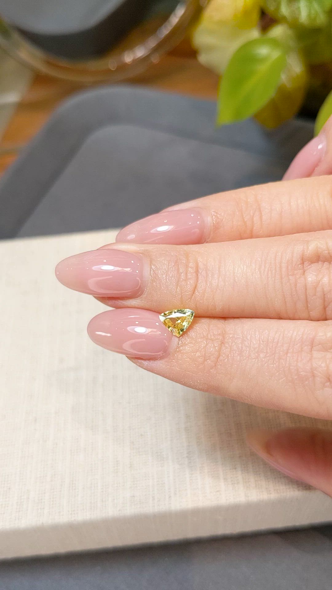 0.70 Ct. Yellow Sapphire from Ceylon (Sri Lanka) Size Video