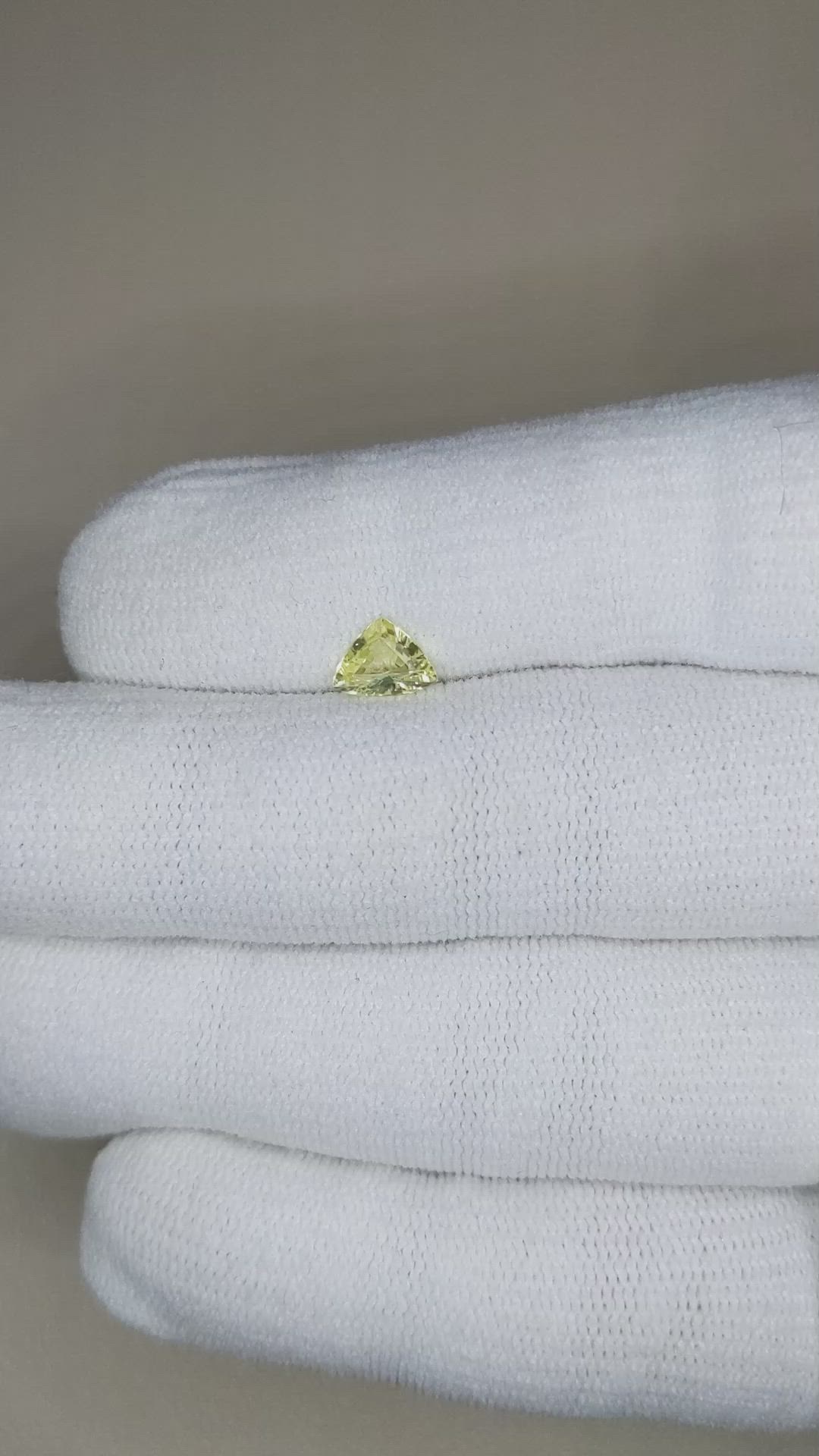 0.70 Ct. Yellow Sapphire from Ceylon (Sri Lanka) Size Video