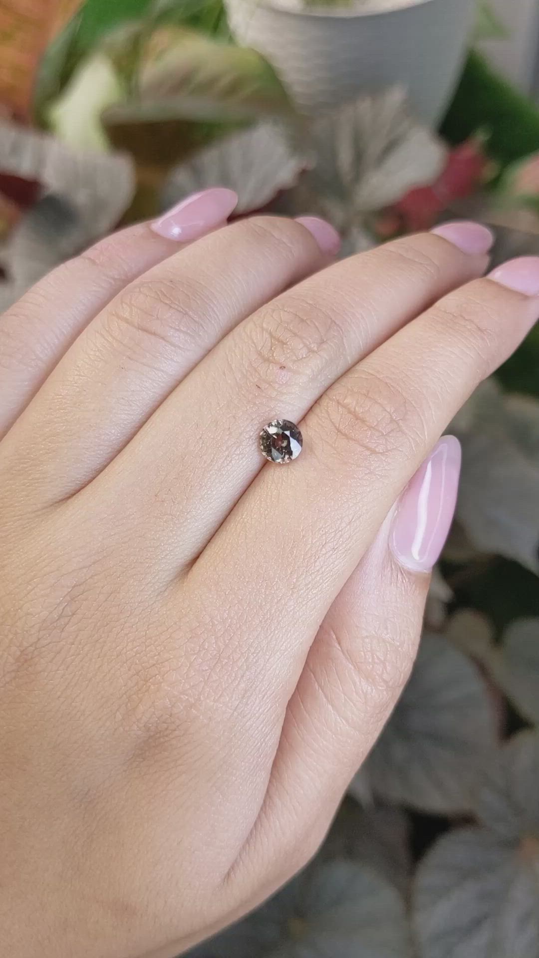 1.03 Ct. Brown Sapphire from Ceylon (Sri Lanka) Size Video