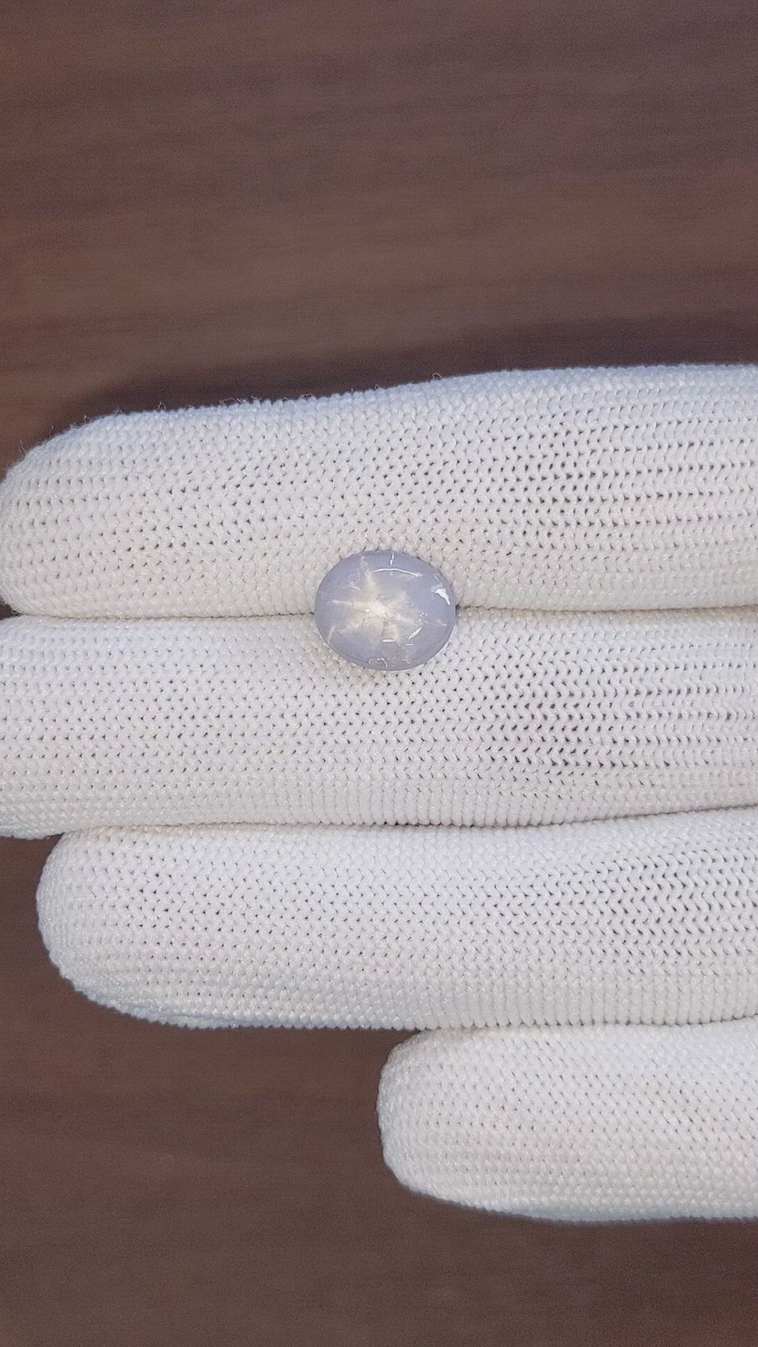 5.07 Ct. Grey Star Sapphire from Ceylon (Sri Lanka) Size Video