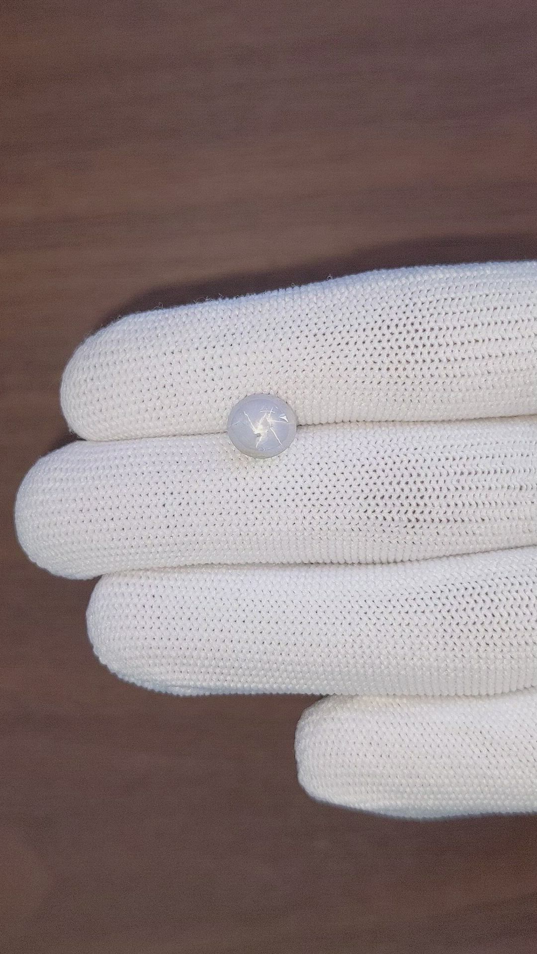 4.28 Ct. Grey Star Sapphire from Ceylon (Sri Lanka) Size Video