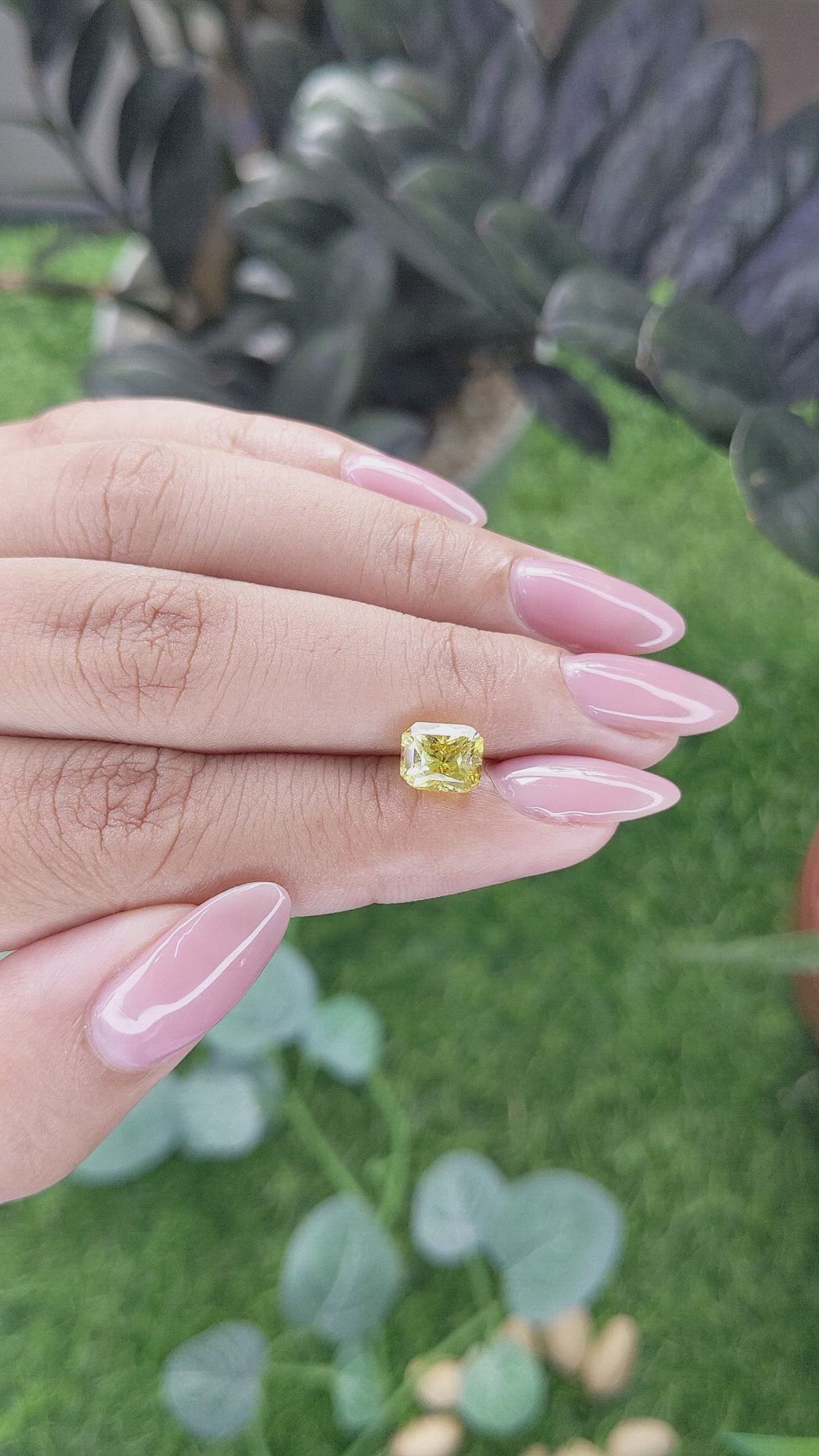 2.11 Ct. Yellow Sapphire from Ceylon (Sri Lanka) Size Video