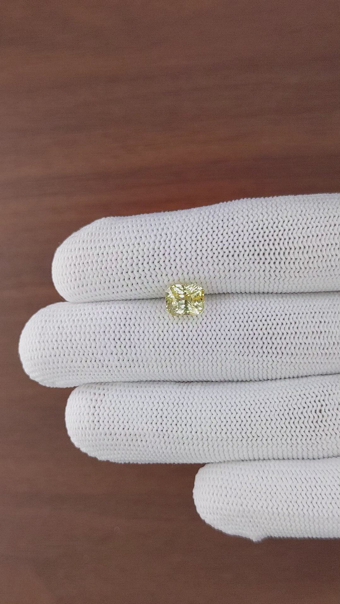 3.04 Ct. Yellow Sapphire from Ceylon (Sri Lanka) Size Video