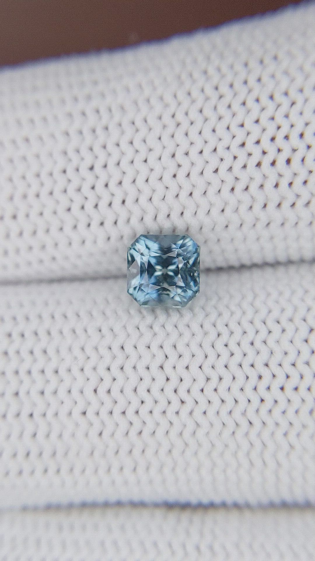 1.30 Ct. Greenish Blue Sapphire from Madagascar Size Video