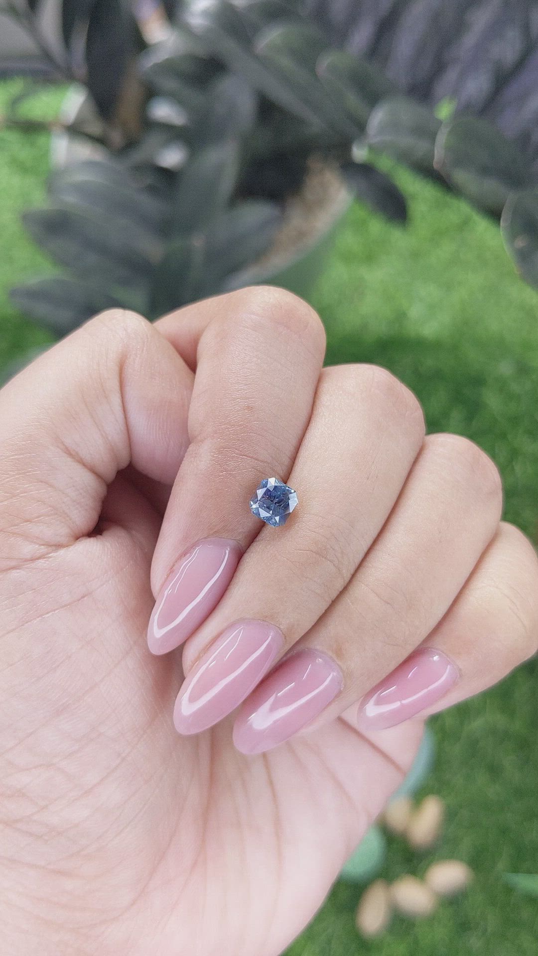 1.30 Ct. Greenish Blue Sapphire from Madagascar Size Video