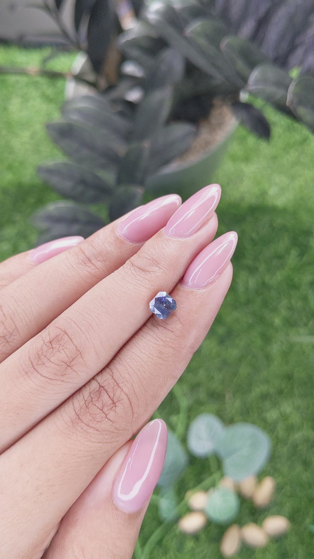 1.30 Ct. Greenish Blue Sapphire from Madagascar Size Video