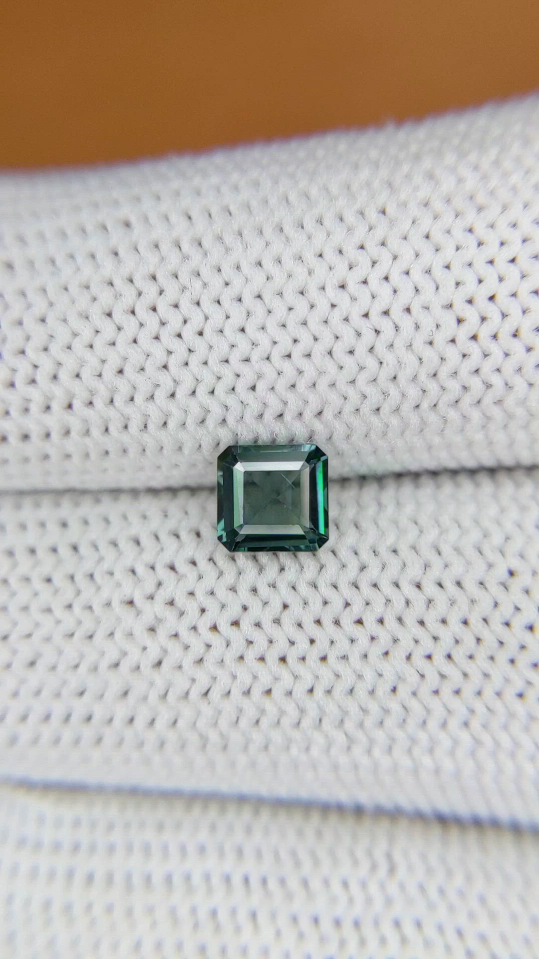 0.75 Ct. Bluish Green Sapphire from Ceylon (Sri Lanka) Size Video